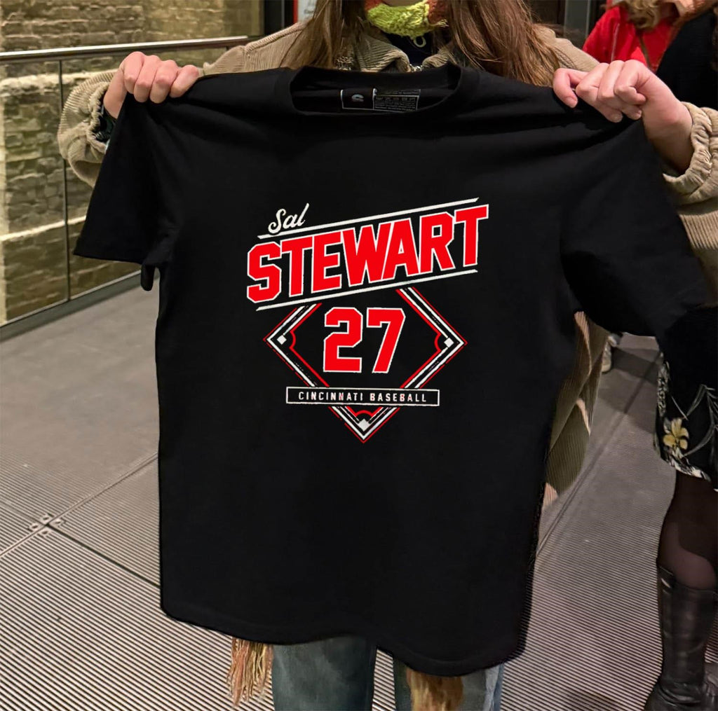 Sal Stewart Cincinnati Baseball 27 Diamond shirt