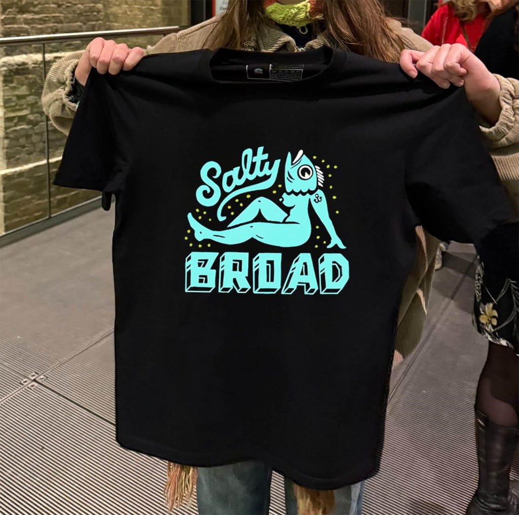 Salty Broad Mermaid With Fish Head Nautical Art shirt