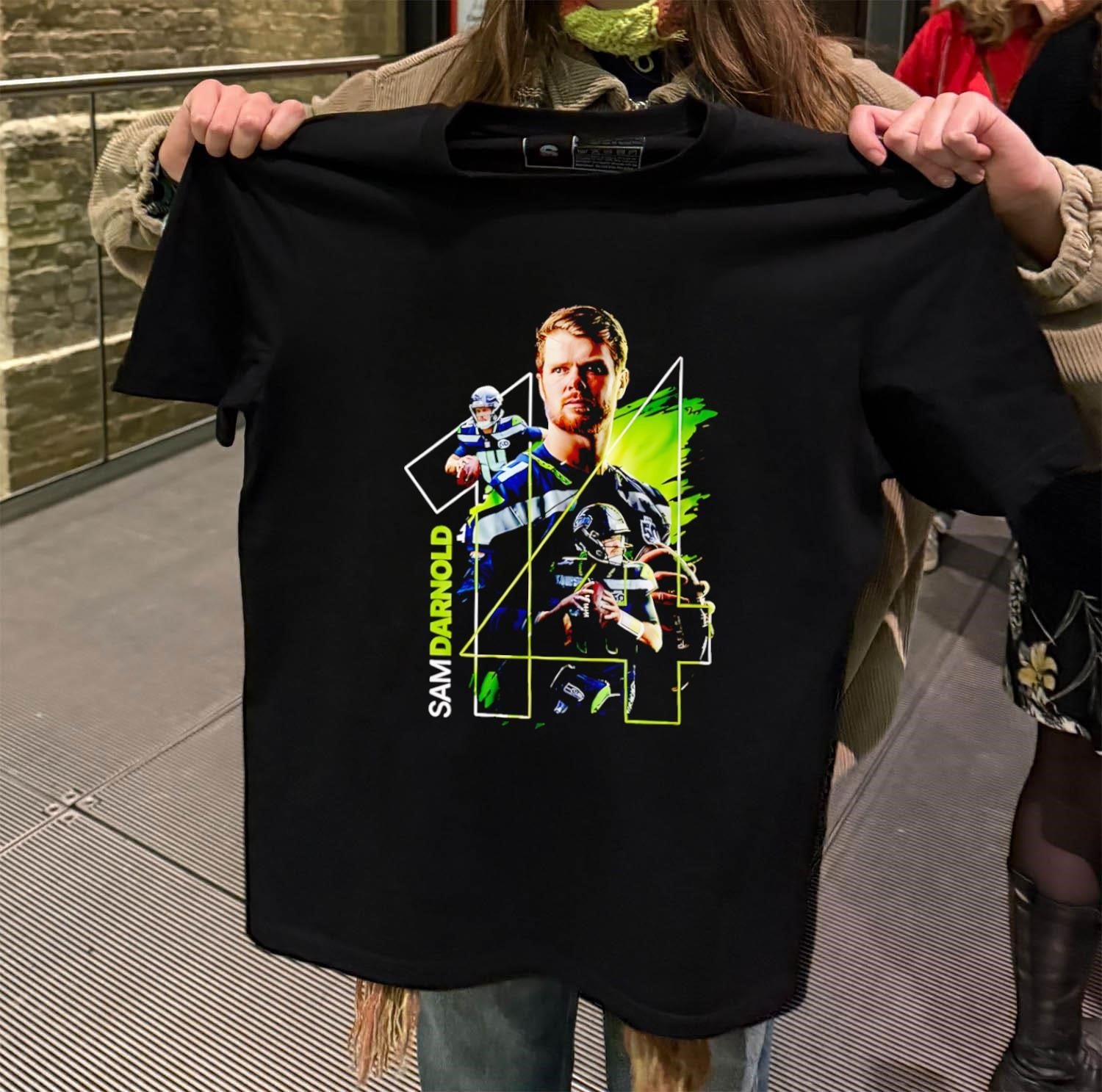 Sam Darnold Number 14 Seattle Football Quarterback Action shirt