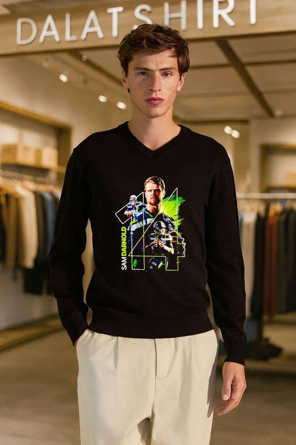 Sam Darnold Number 14 Seattle Football Quarterback Action shirt