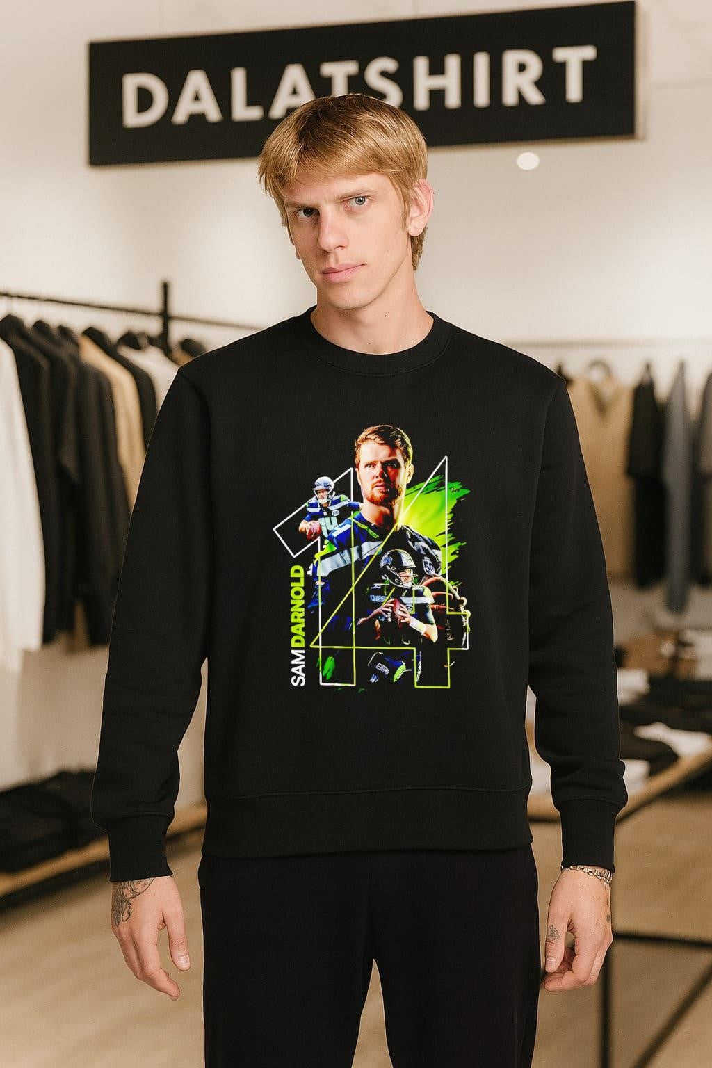 Sam Darnold Number 14 Seattle Football Quarterback Action shirt