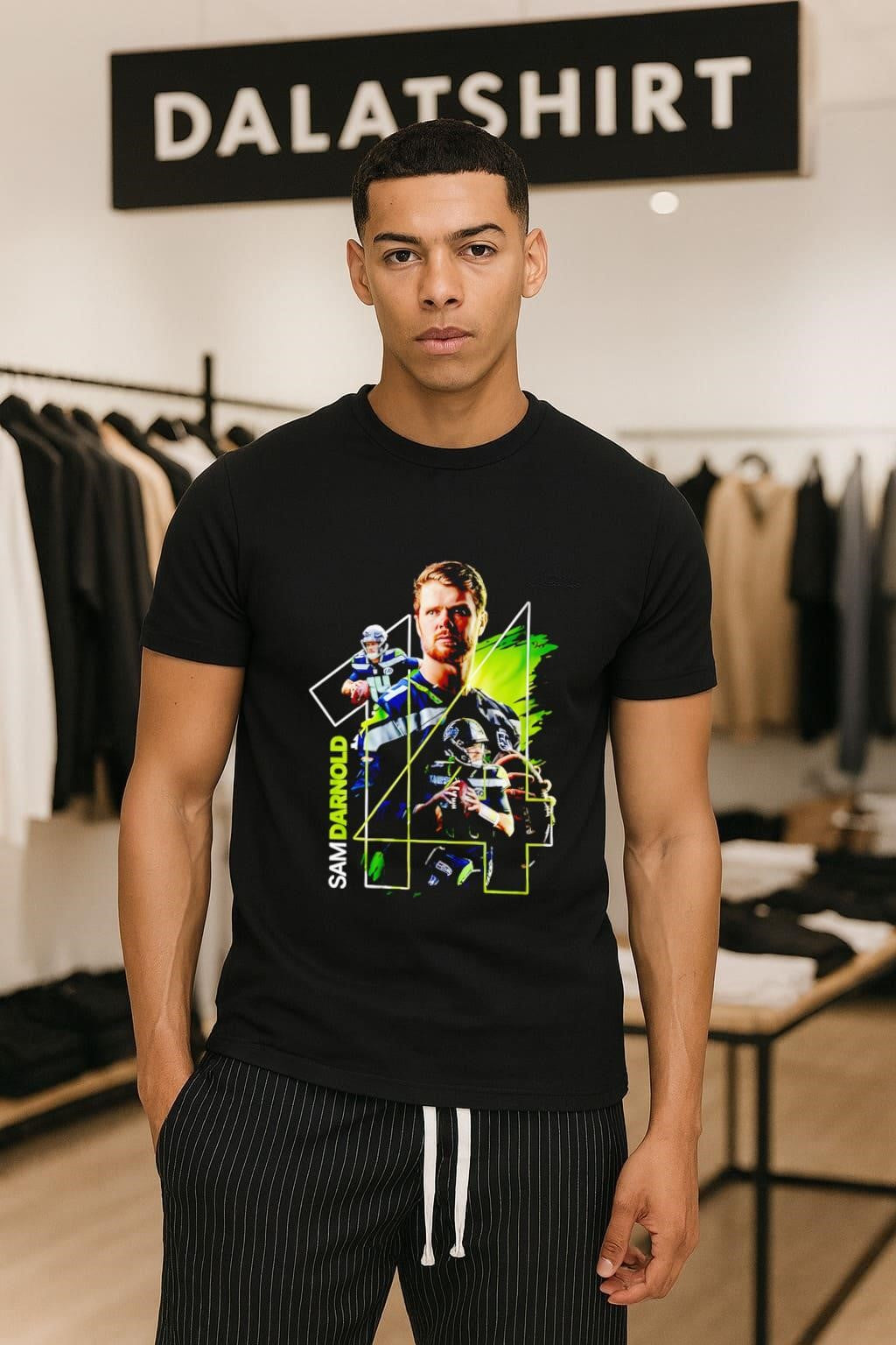 Sam Darnold Number 14 Seattle Football Quarterback Action shirt