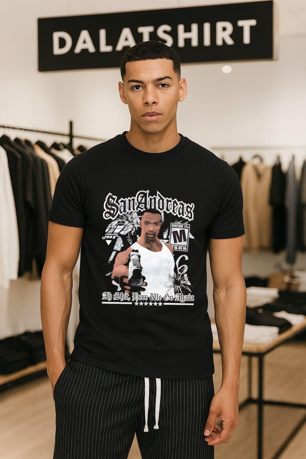San Andreas Grand Theft Auto CJ Ah Shit Here We Go Again shirt