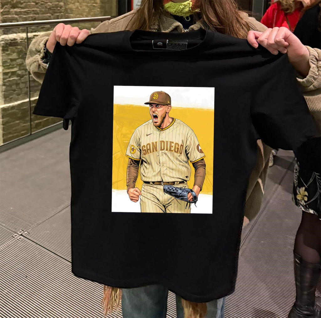 San Diego Padres Joe Musgrove Pitching Baseball Player Graphic shirt
