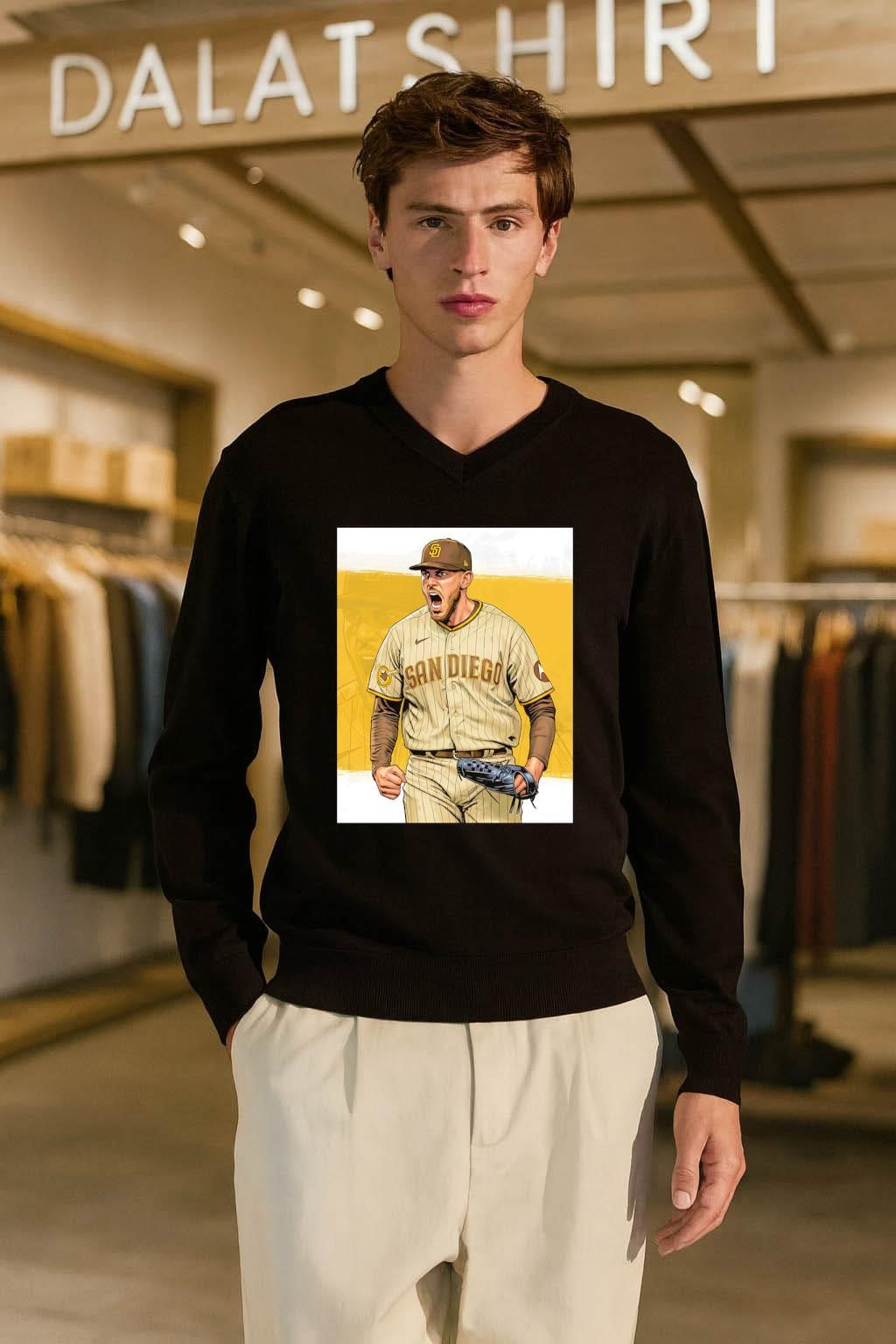 San Diego Padres Joe Musgrove Pitching Baseball Player Graphic shirt