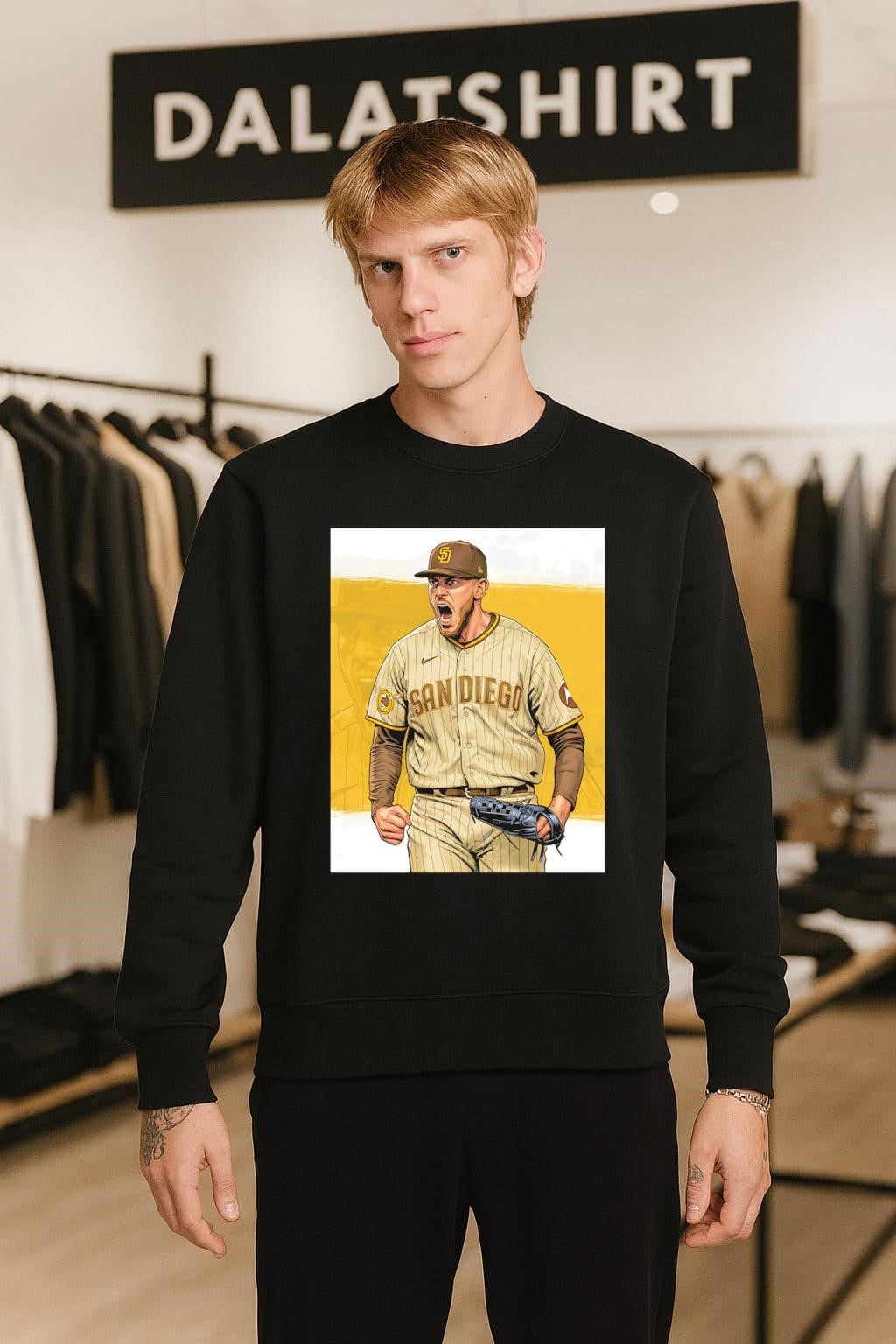 San Diego Padres Joe Musgrove Pitching Baseball Player Graphic shirt