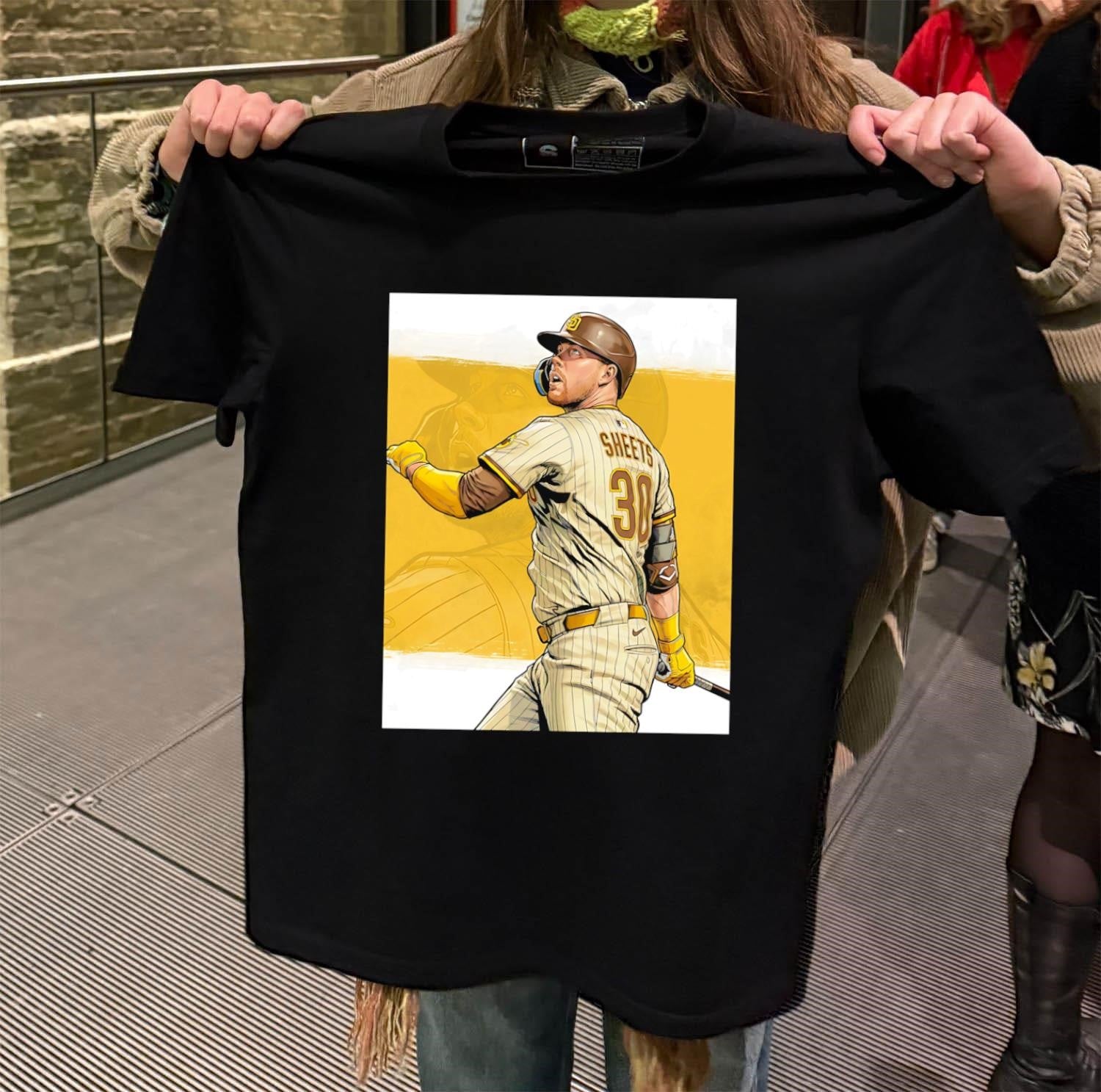San Diego Padres Sheets 30 Baseball Player Hitting Graphic shirt