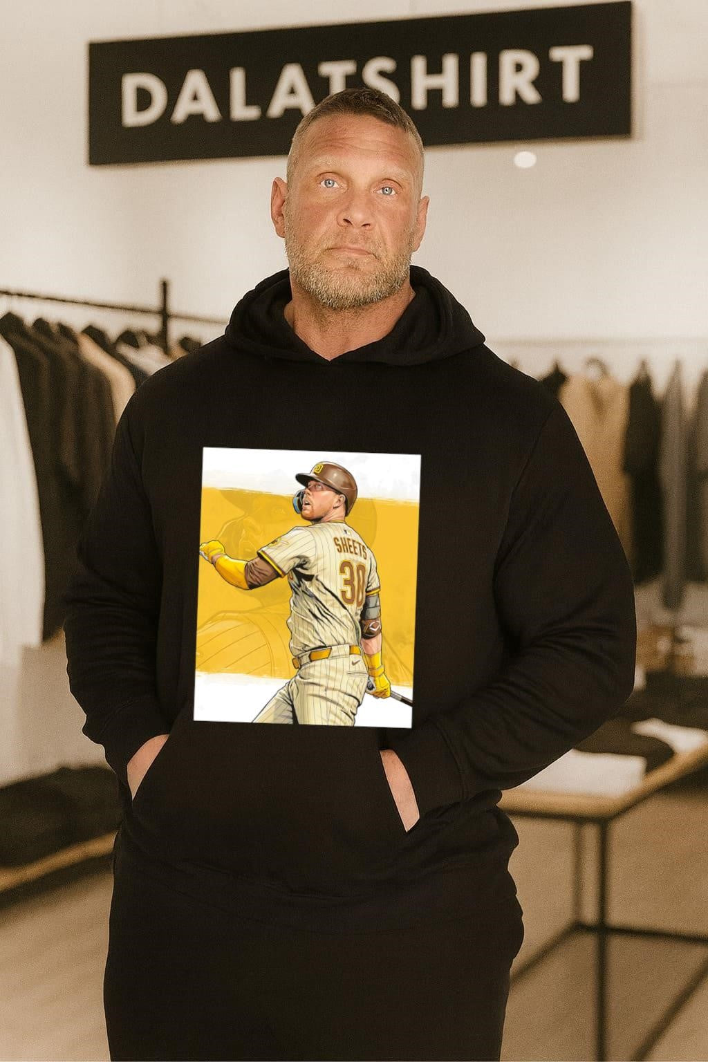 San Diego Padres Sheets 30 Baseball Player Hitting Graphic shirt