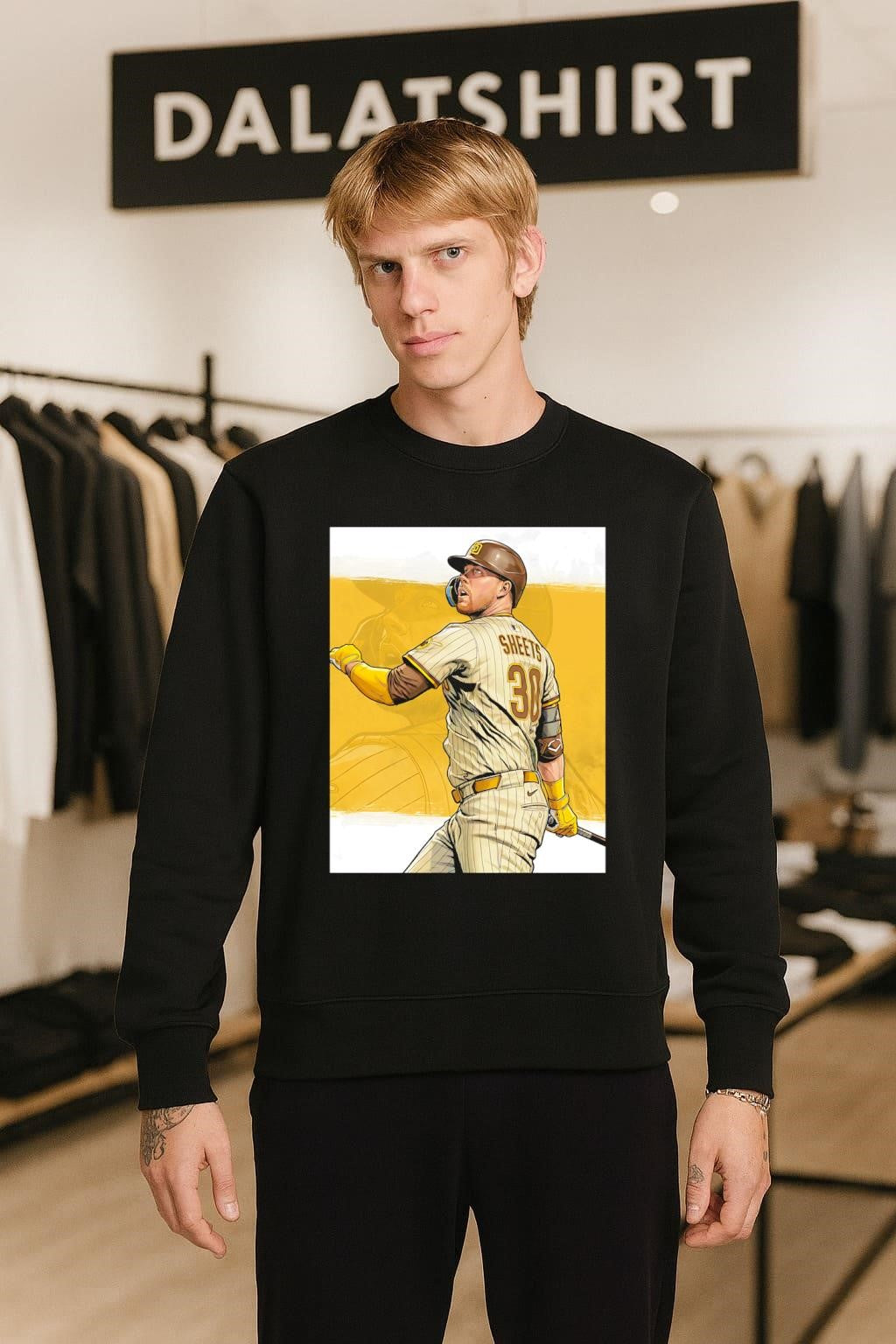 San Diego Padres Sheets 30 Baseball Player Hitting Graphic shirt