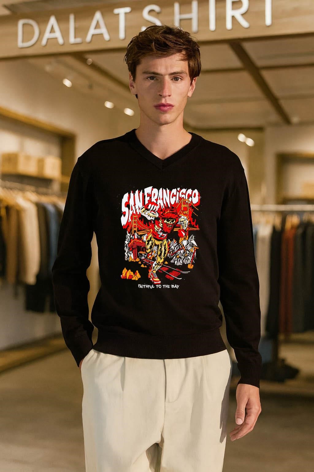 San Francisco Faithful to the Bay 49ers Skeleton Miner shirt