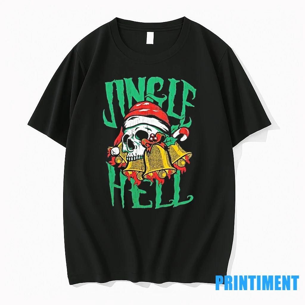 Santa Skull Jingle Hell Christmas Tshirts Sweater