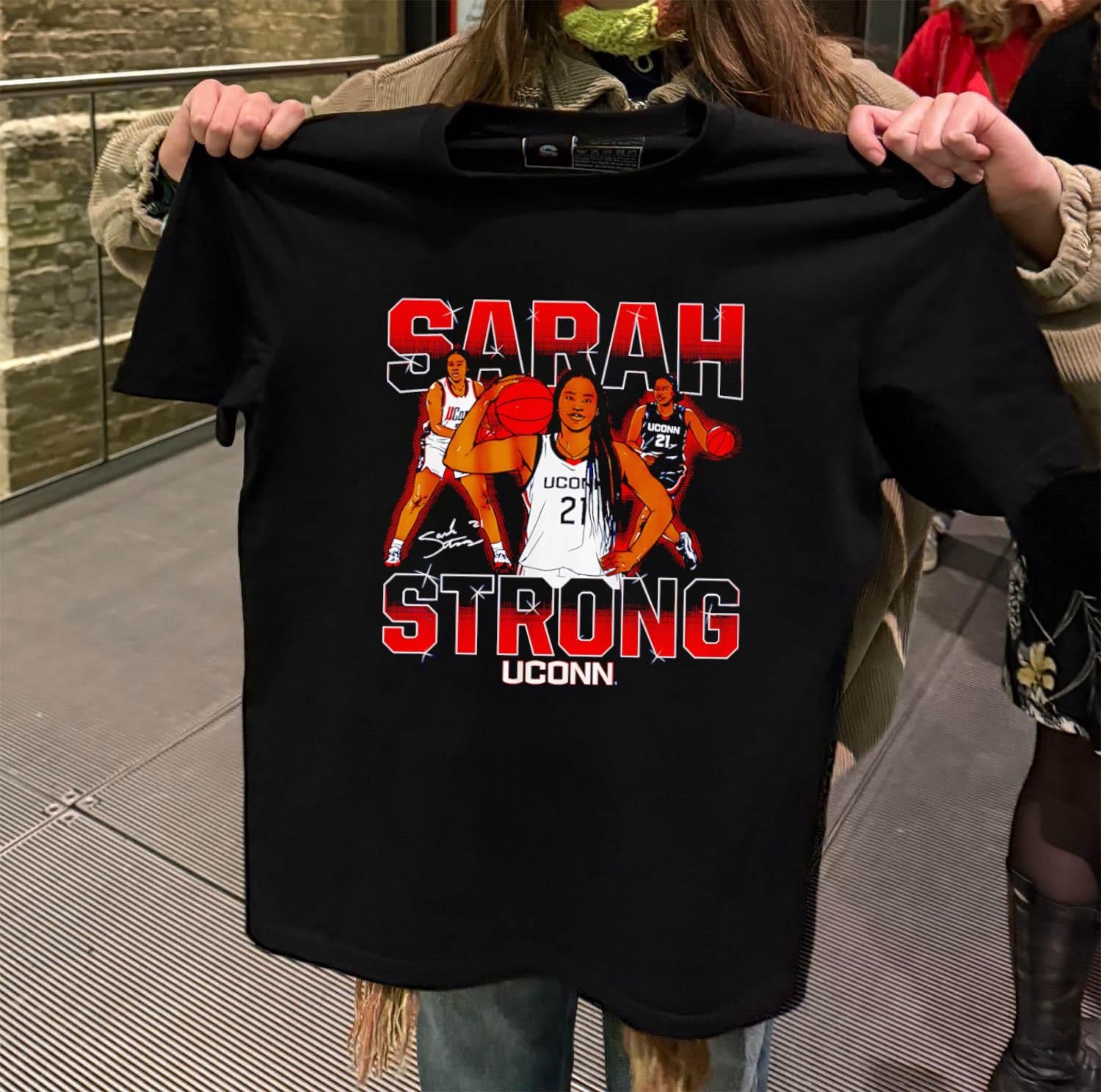 Sarah Strong UConn Basketball Player Number 21 shirt