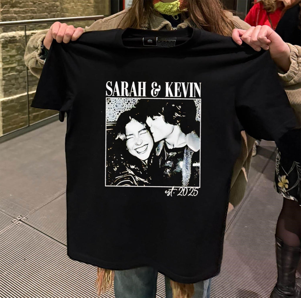 Sarah and Kevin Est 2025 Couple Photo shirt