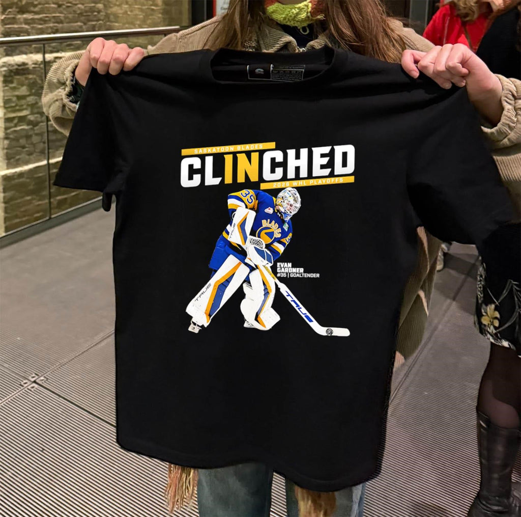 Saskatoon Blades Clinched 2026 WHL Playoffs Evan Gardner shirt