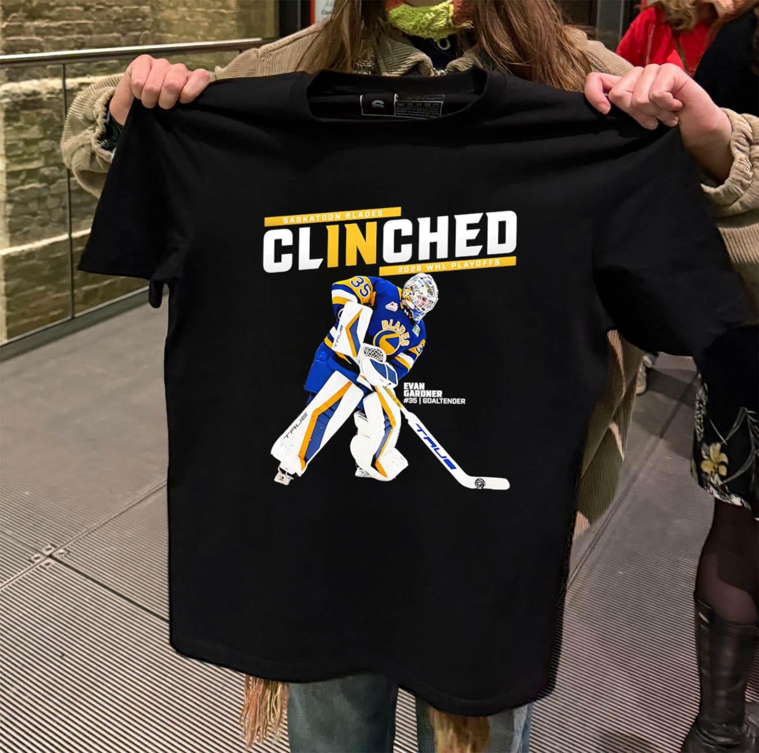 Saskatoon Blades Clinched 2026 WHL Playoffs Evan Gardner shirt