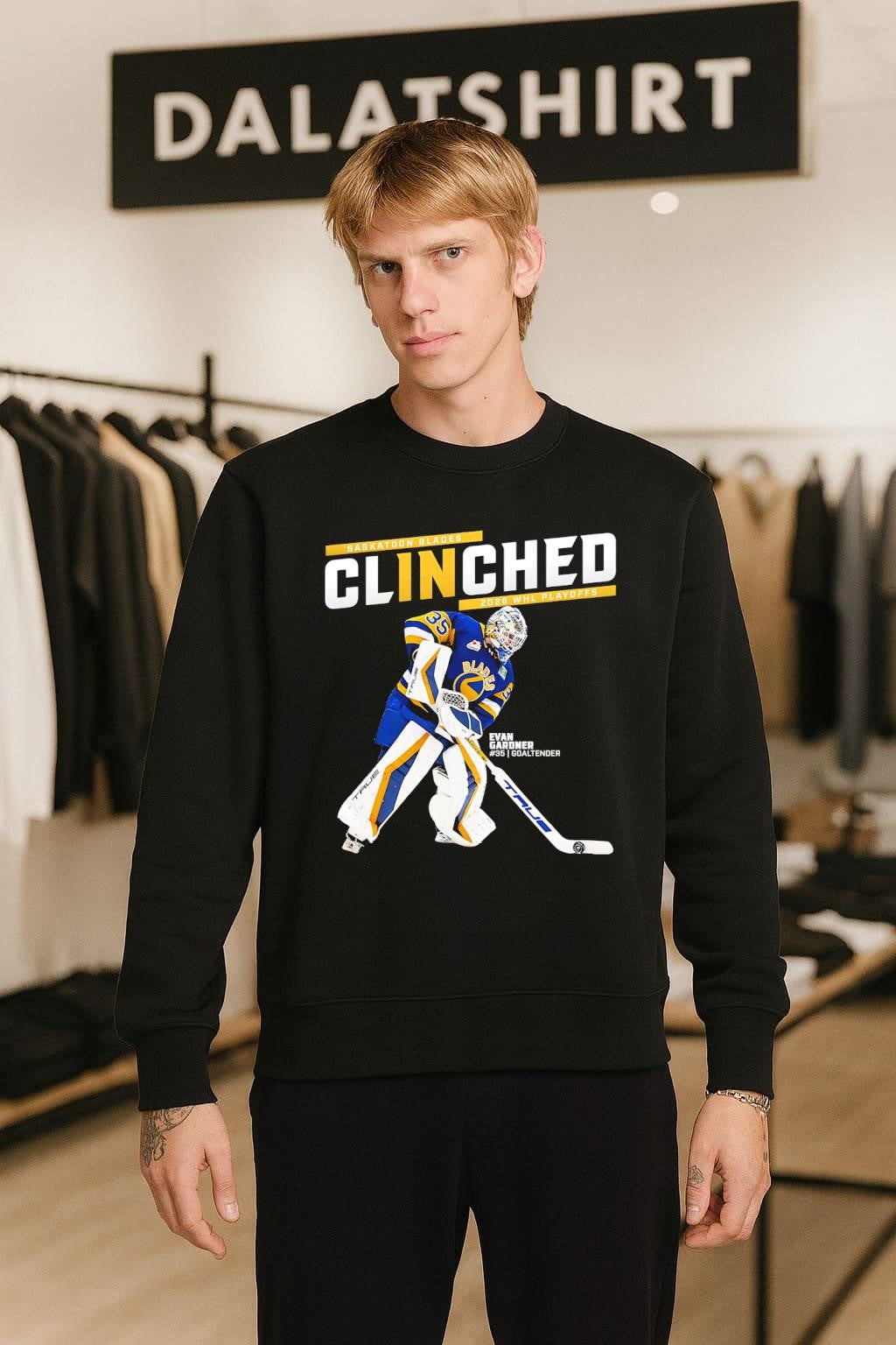 Saskatoon Blades Clinched 2026 WHL Playoffs Evan Gardner shirt