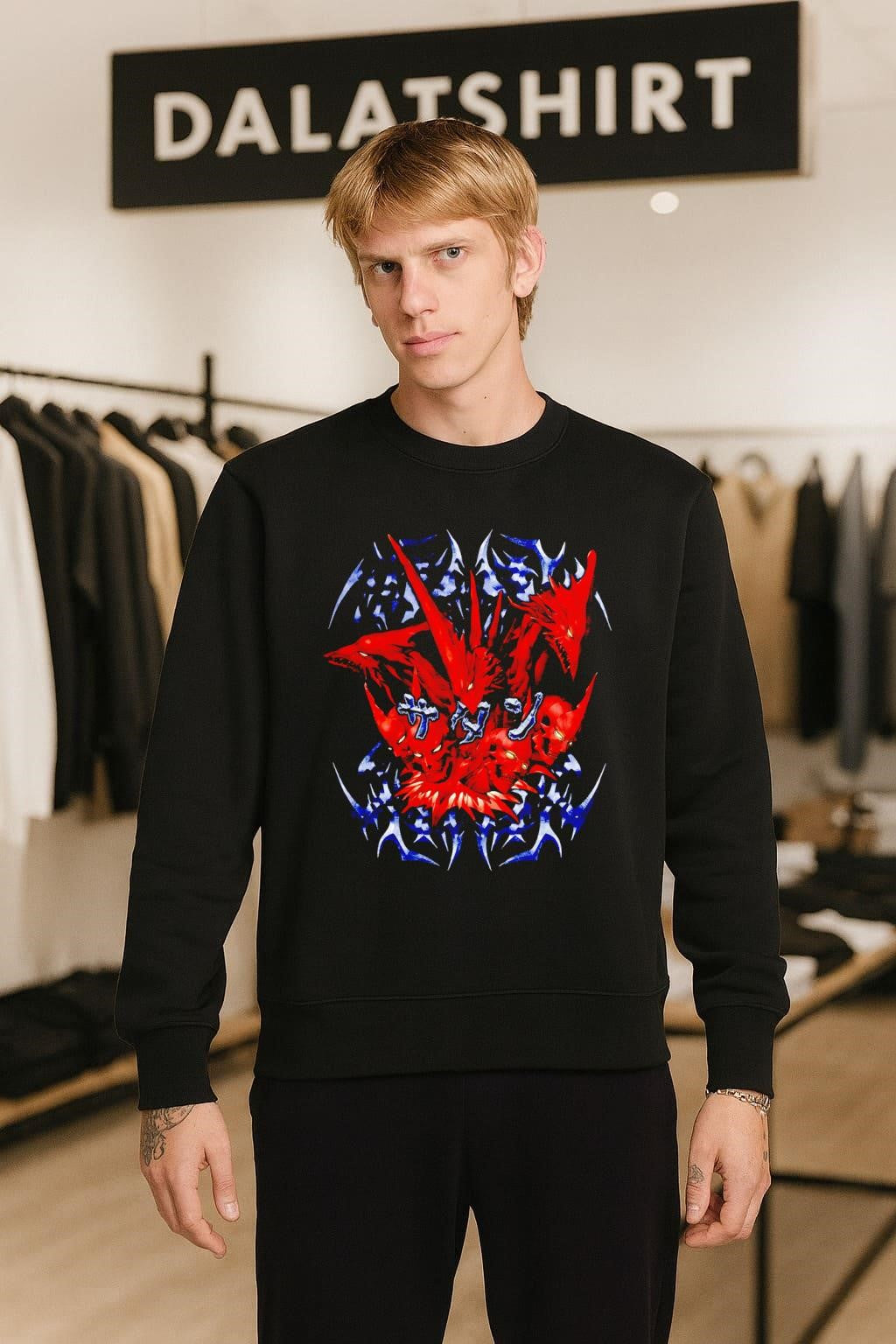 Satan Shin Megami Tensei Red Demon Japanese Text shirt
