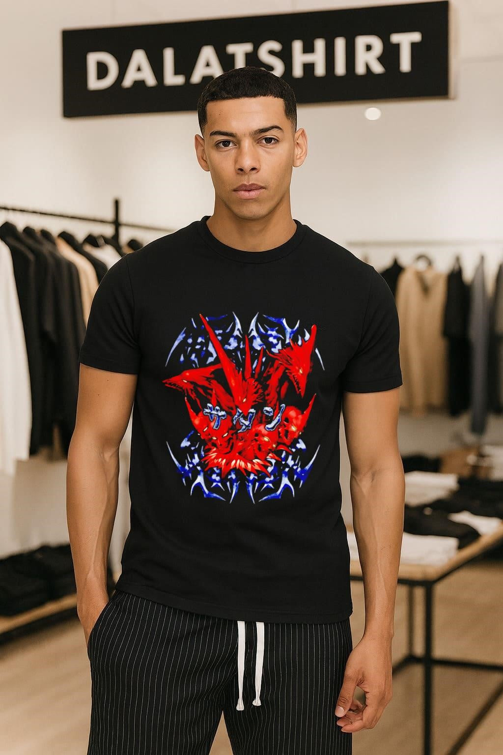 Satan Shin Megami Tensei Red Demon Japanese Text shirt