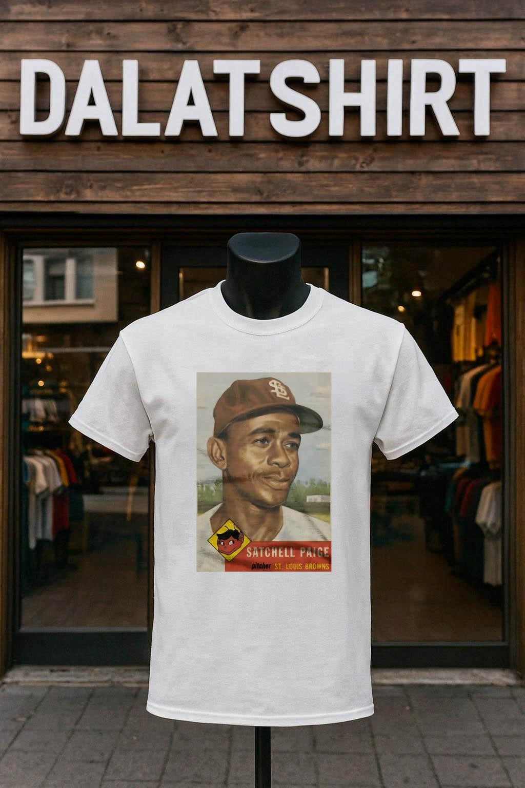 Satchell Paige St. Louis Browns Pitcher Baseball Card shirt