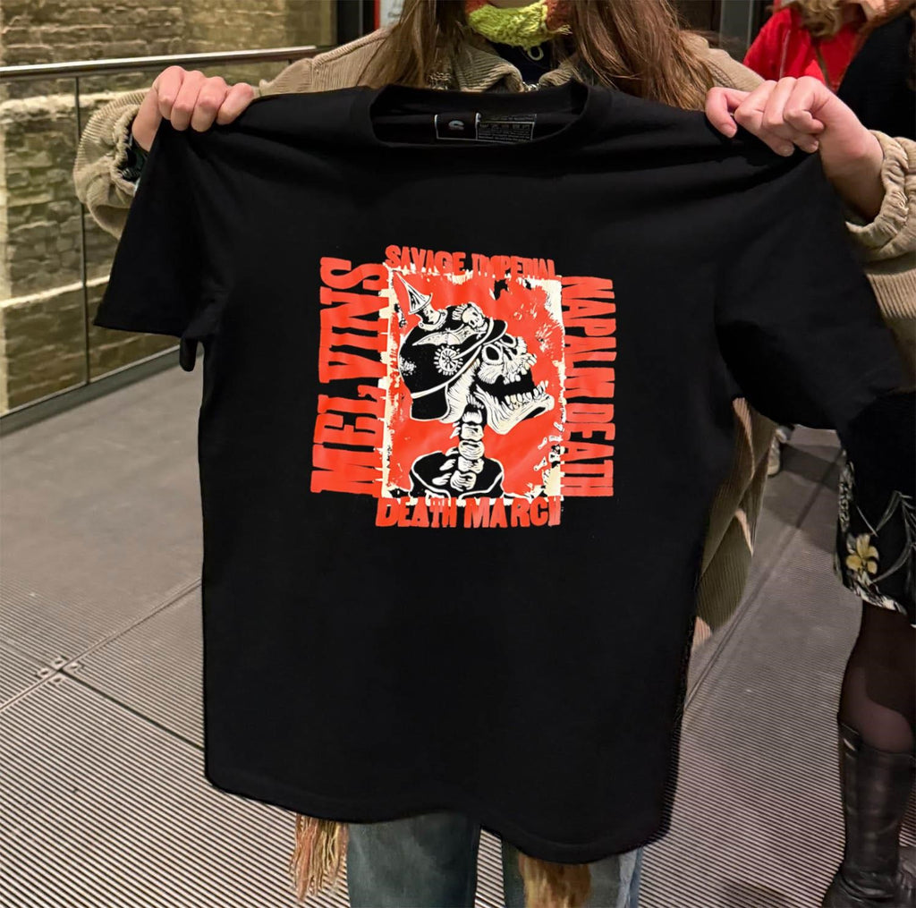 Savage Imperial Melvins Napalm Death skeleton Death March shirt