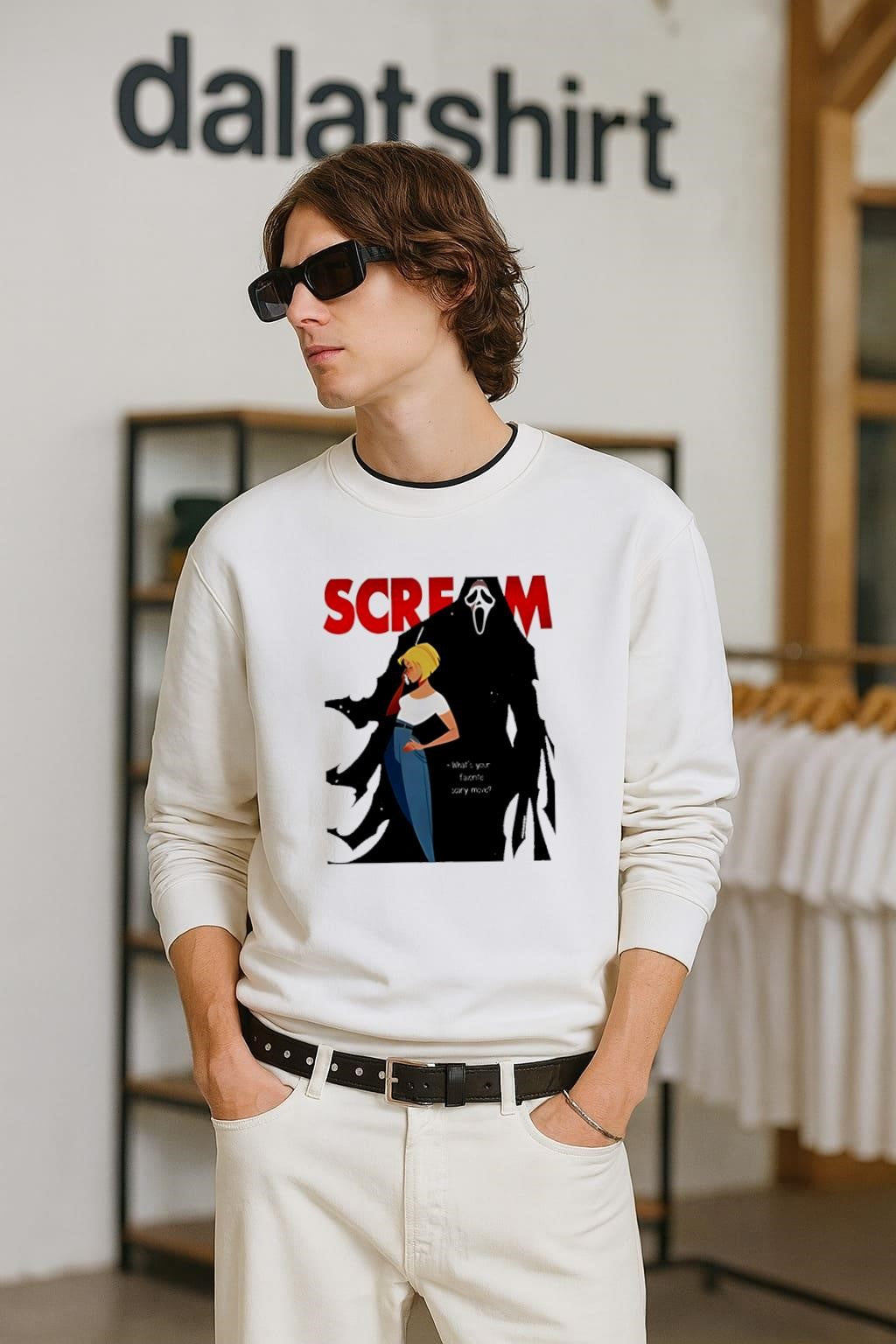 Scream Ghostface Favorite Scary Movie Horror Graphic shirt