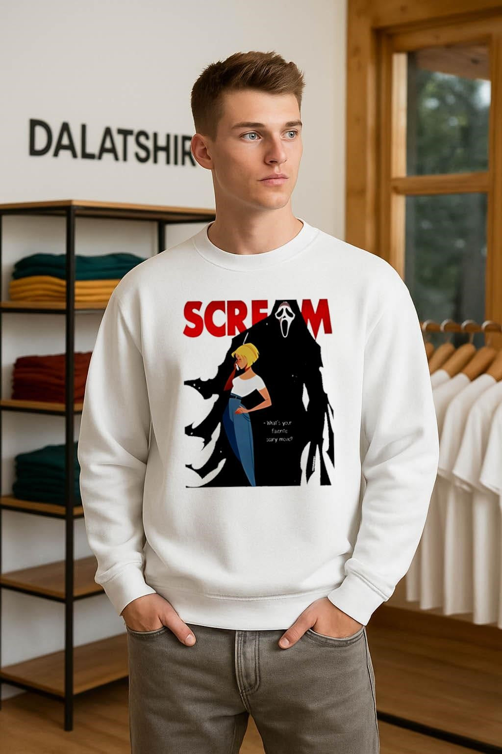 Scream Ghostface Favorite Scary Movie Horror Graphic shirt