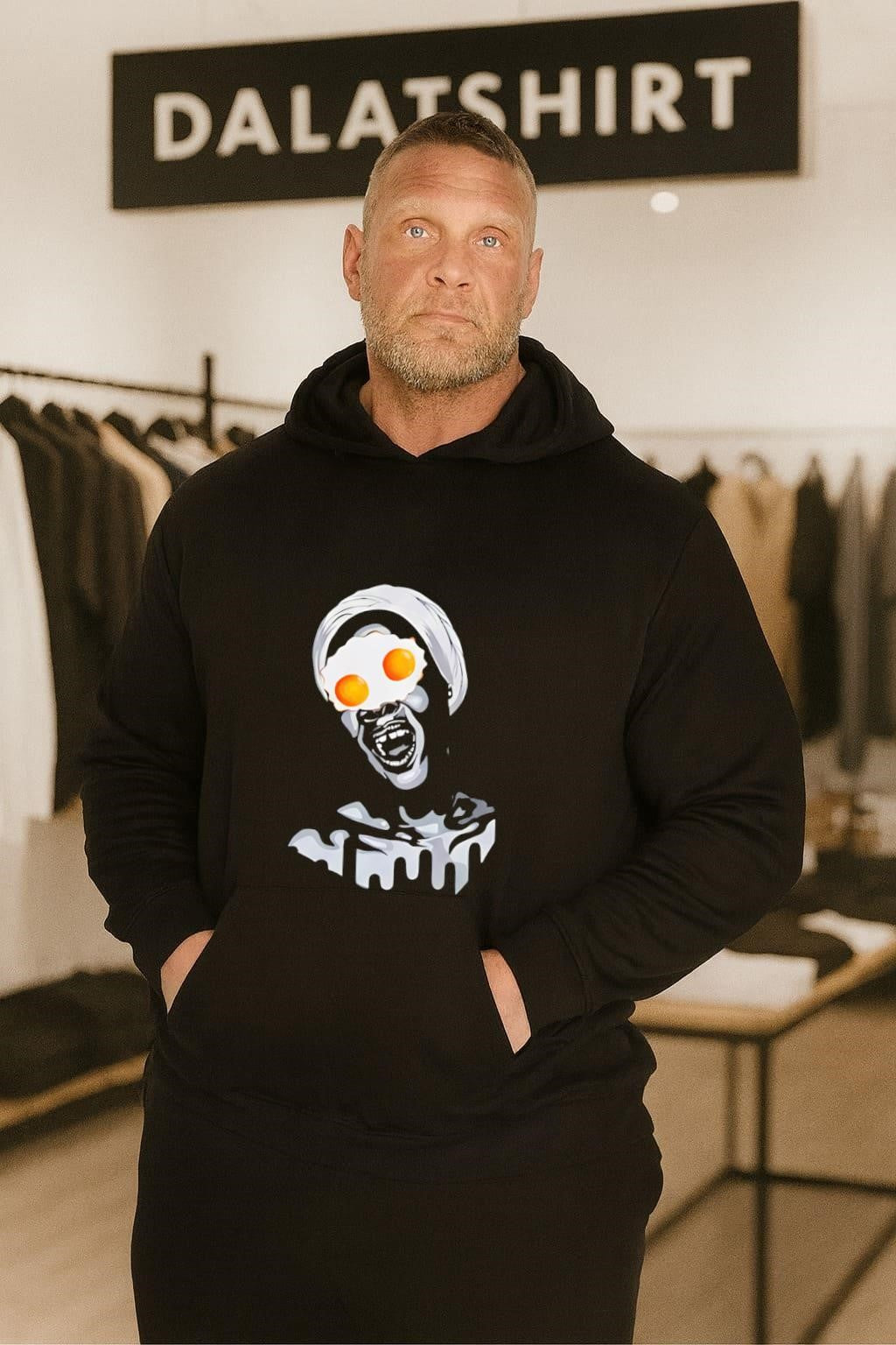 Screaming Face With Fried Eggs Eyes Surreal shirt