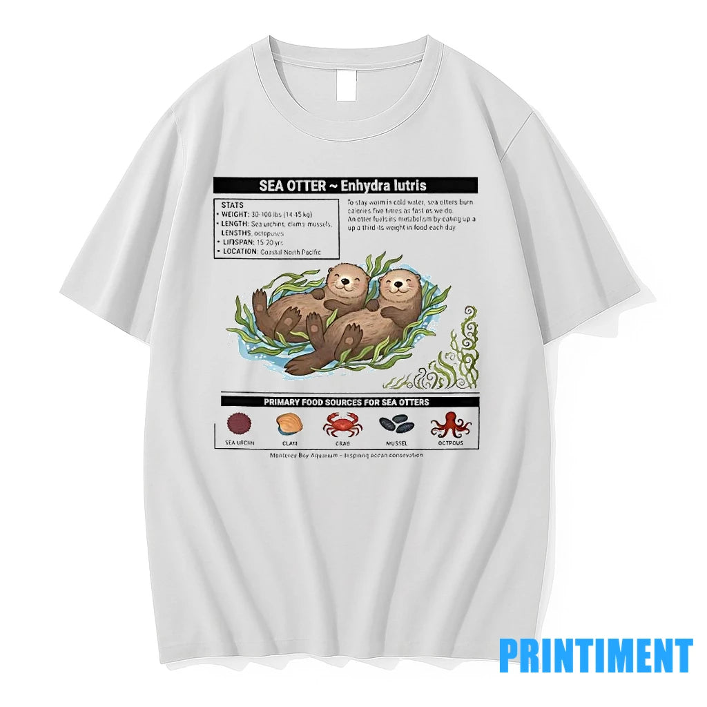 Sea Otter Enhydra Lutris Primary Food Sources For Sea Otters Tshirts Sweater