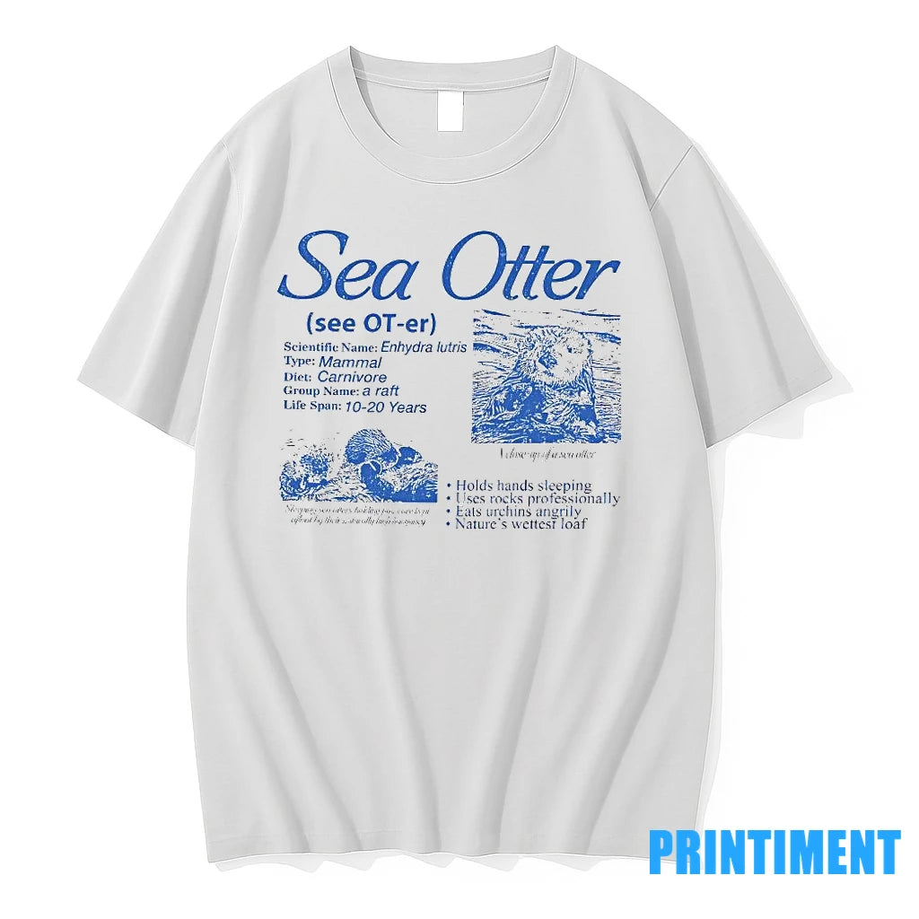 Sea Otter Vintage 90s Cute Raft Nature Biology Tshirts Sweater