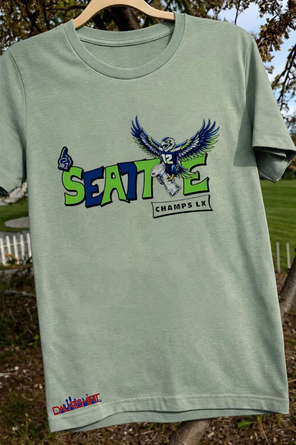 Seattle Champs LX Number 12 Fan Eagle Logo shirt
