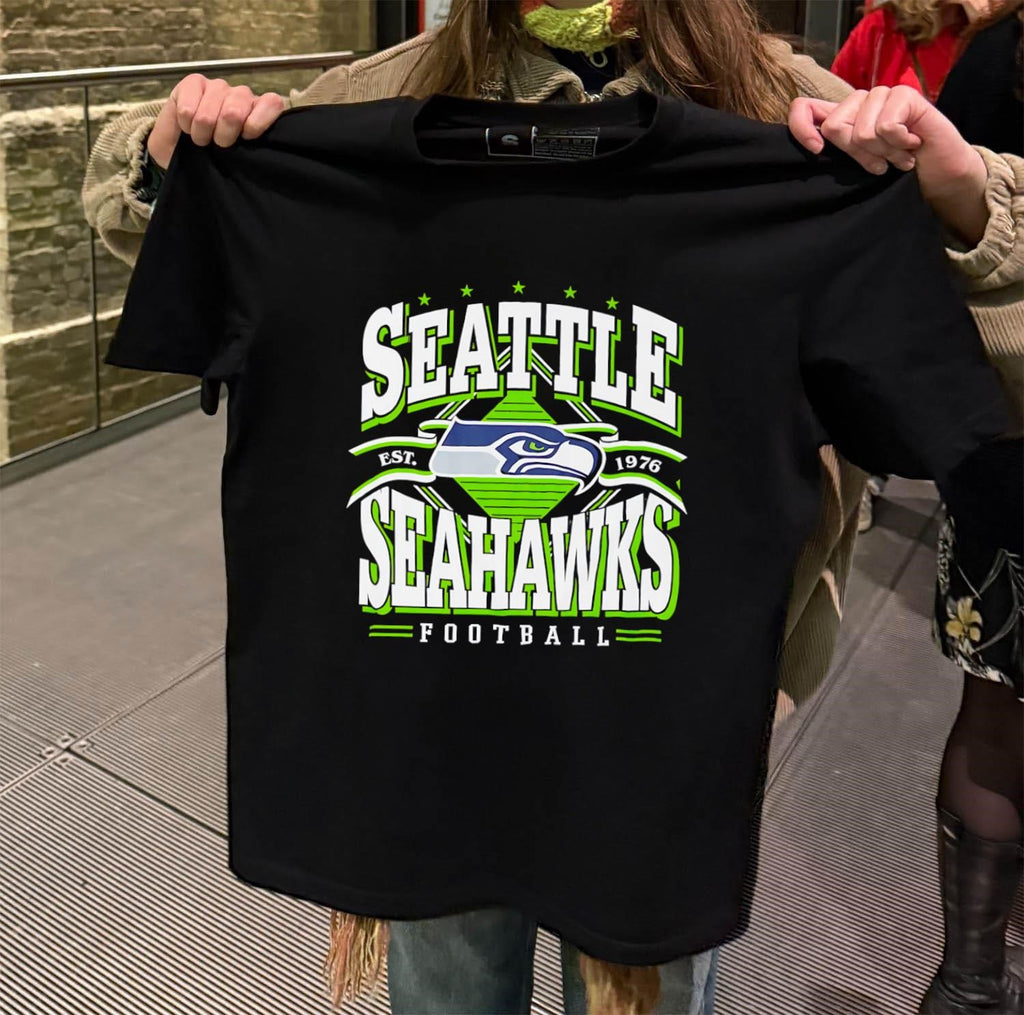 Seattle Est 1976 Seahawks Football Bird Head Diamond Graphic shirt