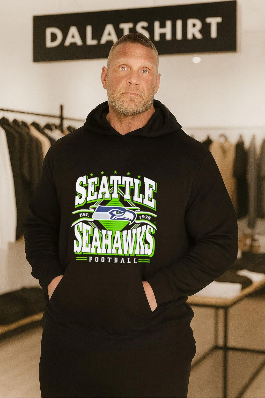 Seattle Est 1976 Seahawks Football Bird Head Diamond Graphic shirt