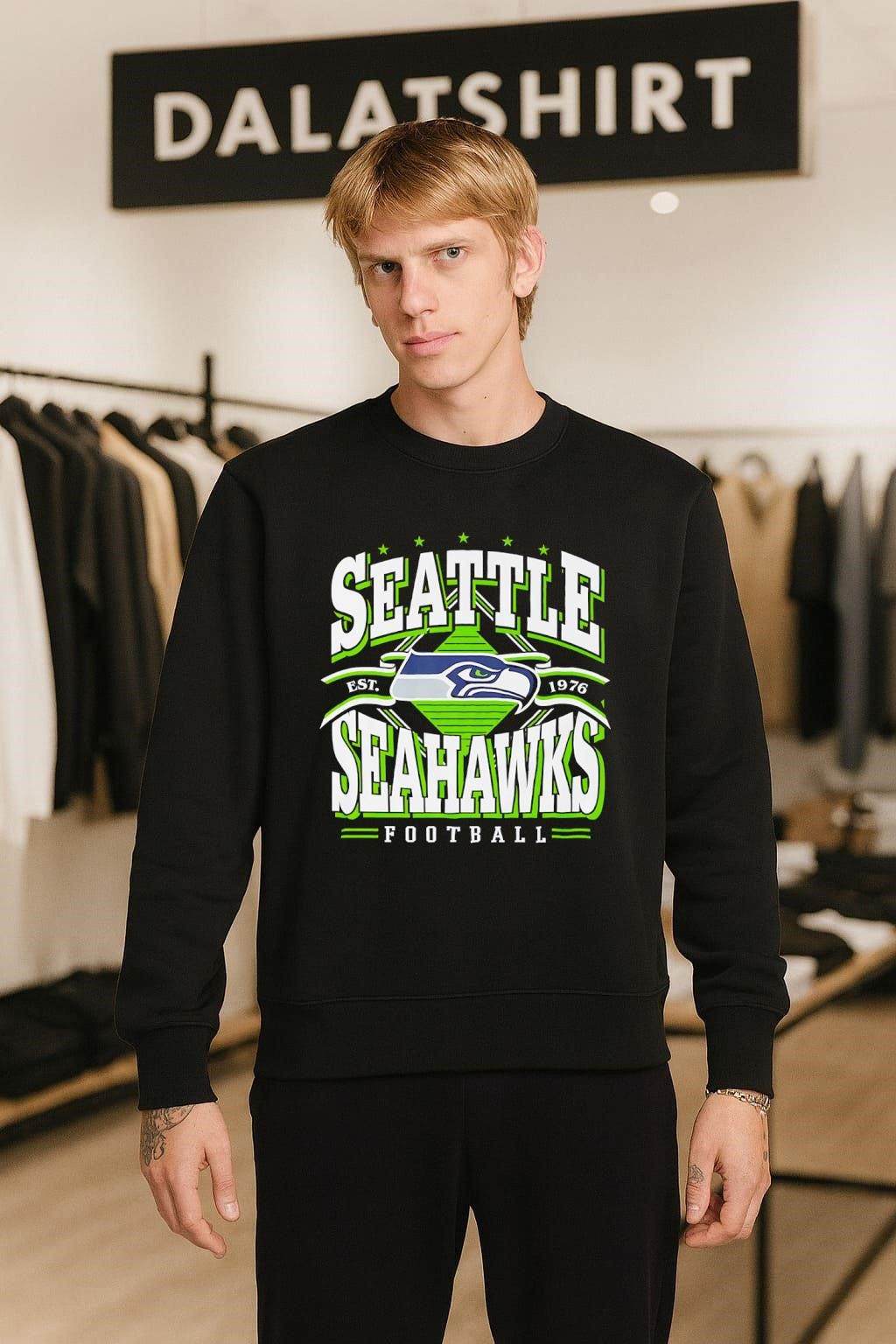 Seattle Est 1976 Seahawks Football Bird Head Diamond Graphic shirt