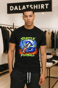 Seattle Football Fierce Eagle Full Moon Lightning Fire shirt