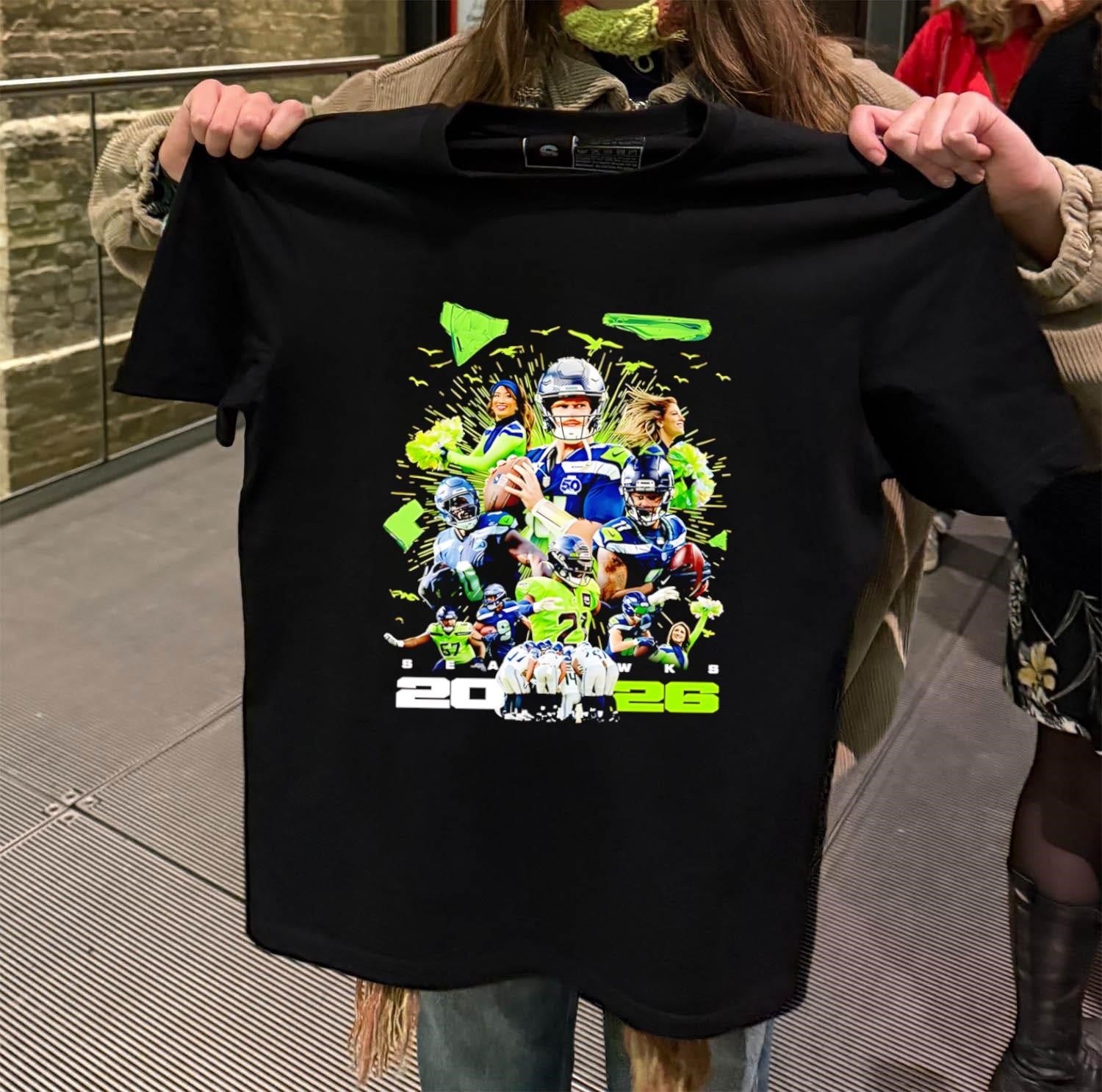 Seattle Football Team 2026 Season Roster Players Stadium shirt