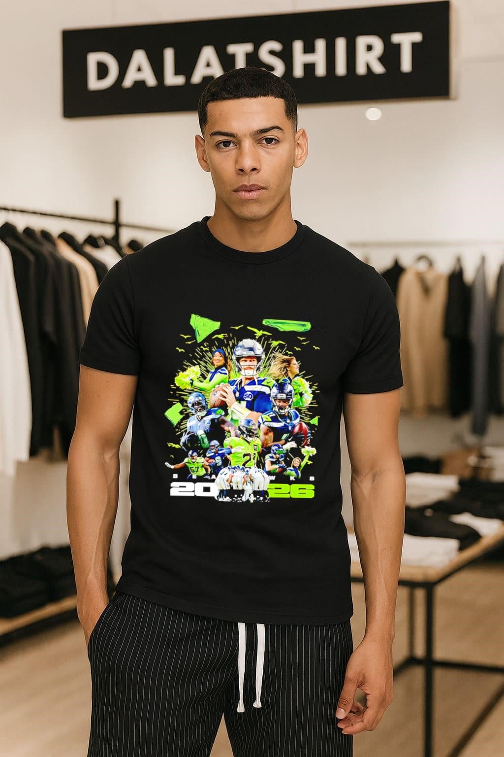 Seattle Football Team 2026 Season Roster Players Stadium shirt