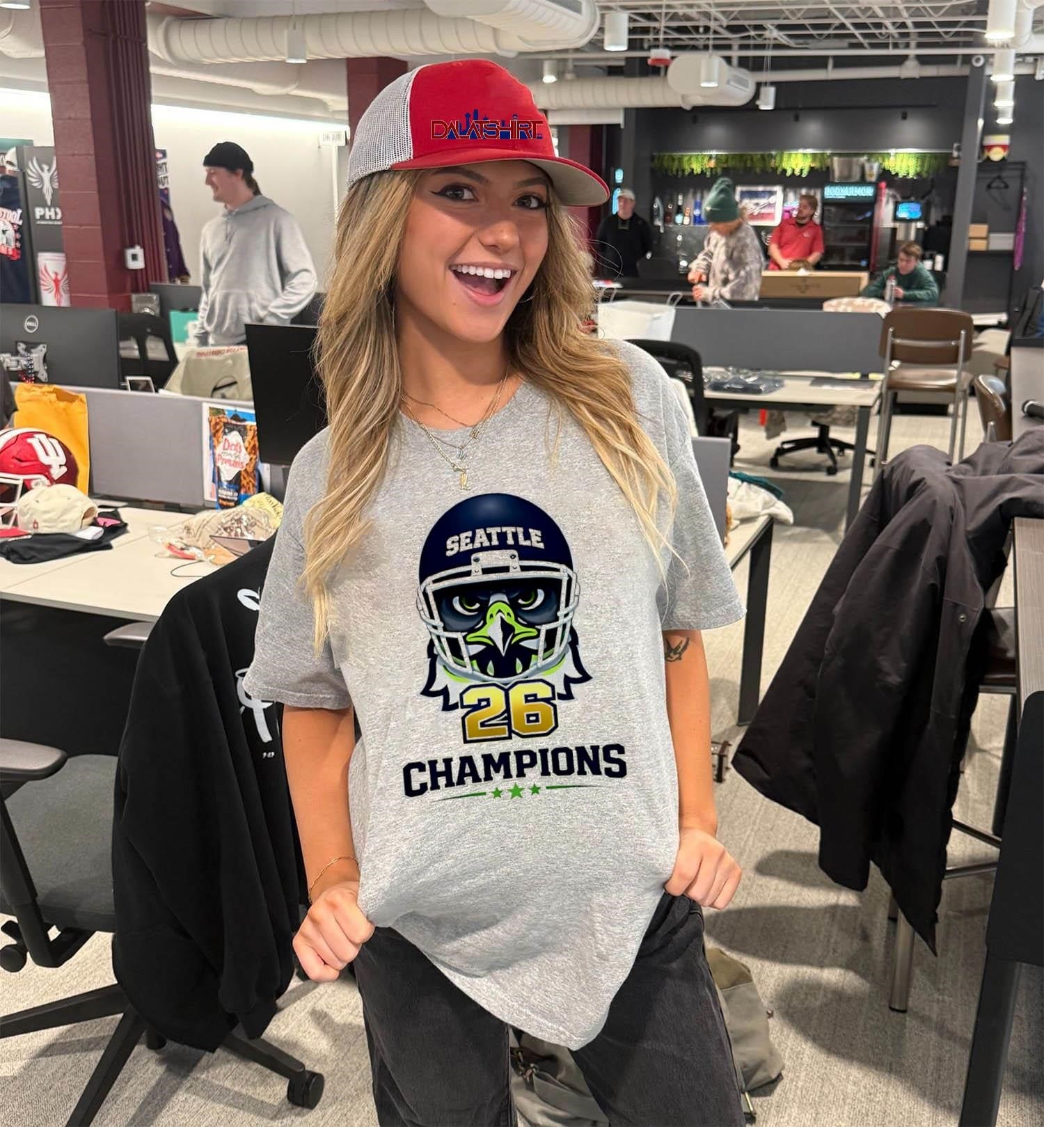 Seattle Helmet Bird Head 26 Champions Three Stars Football shirt