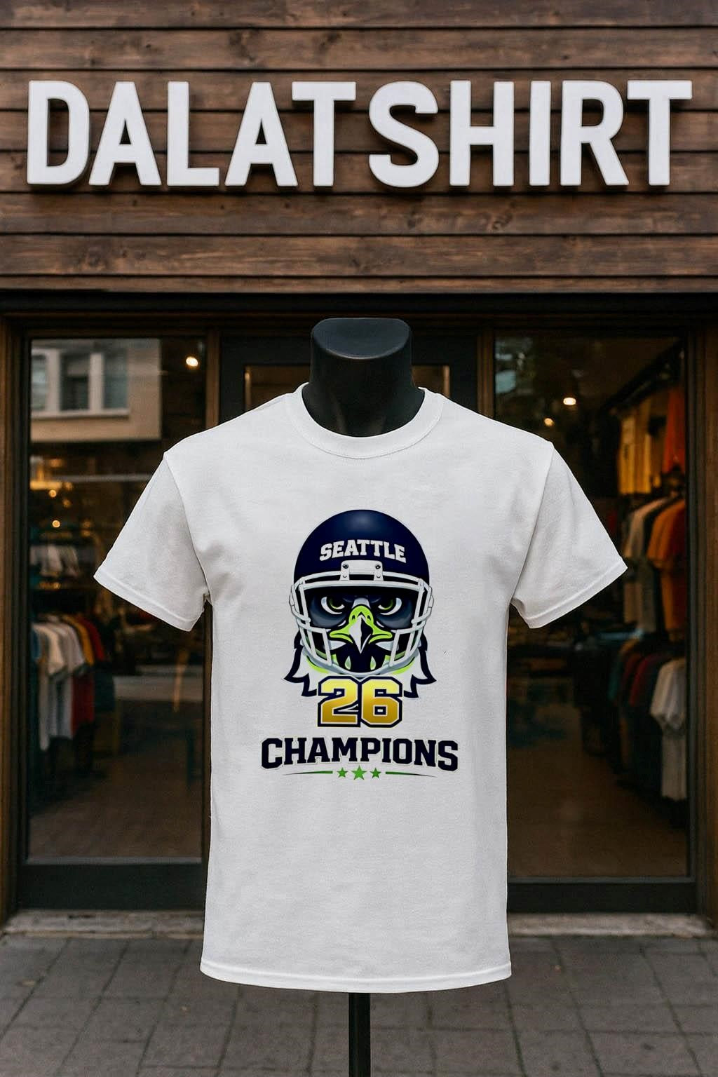 Seattle Helmet Bird Head 26 Champions Three Stars Football shirt