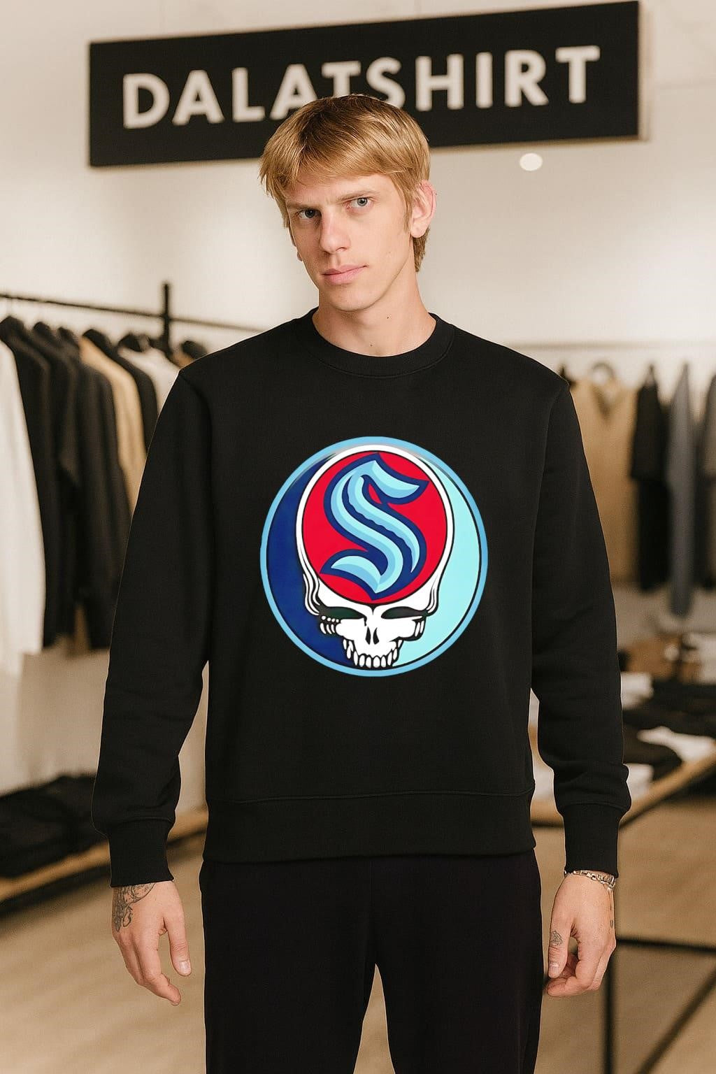 Seattle Kraken Grateful Dead Skull shirt