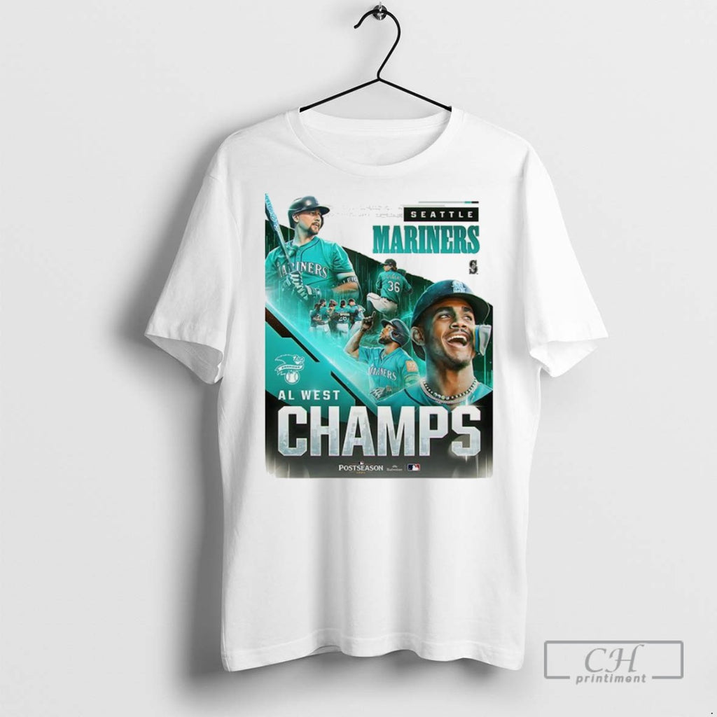 Seattle Mariners Al West Champions 2025 Player T Shirts