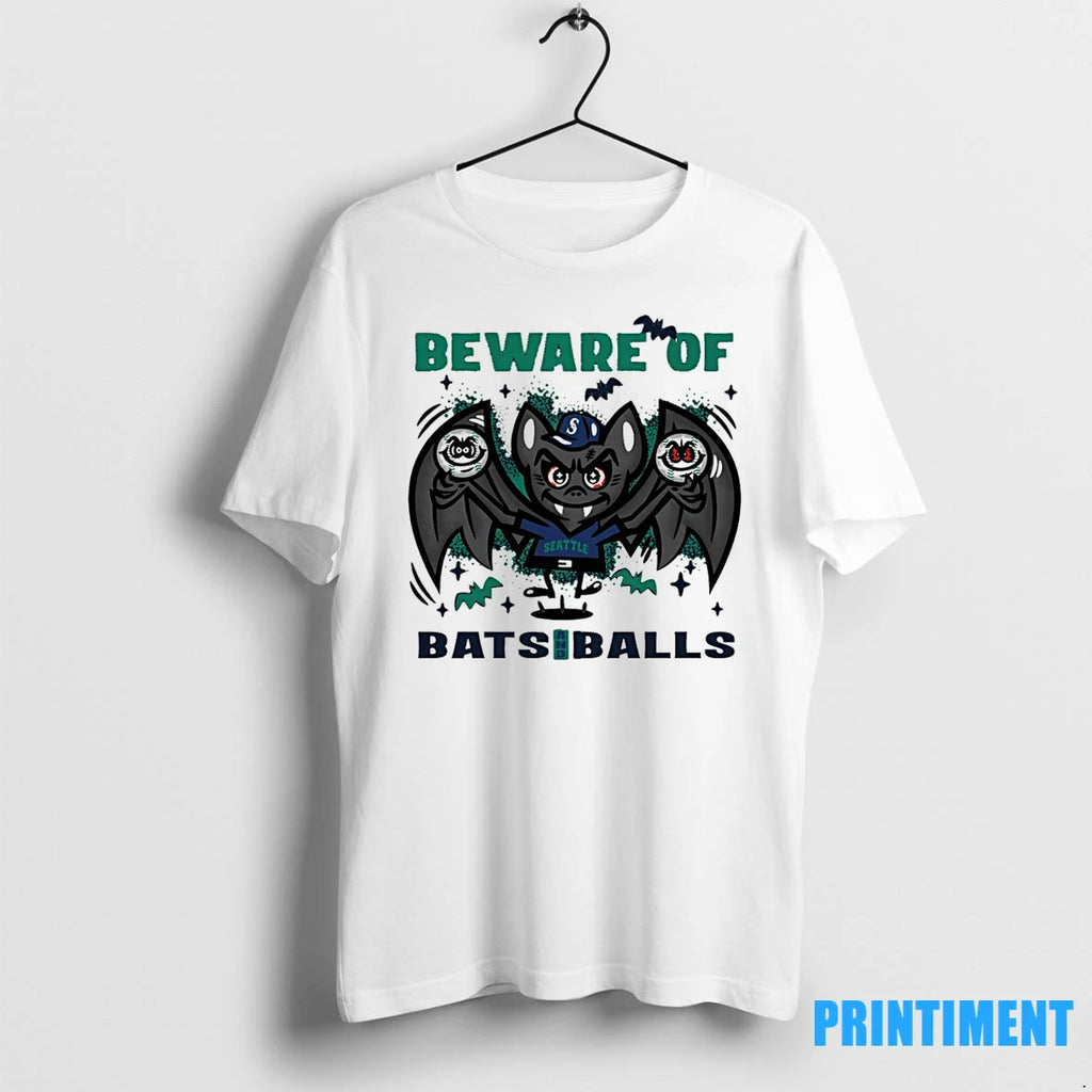 Seattle Mariners Beware Of Bats And Balls October Halloween Tshirts Sweater