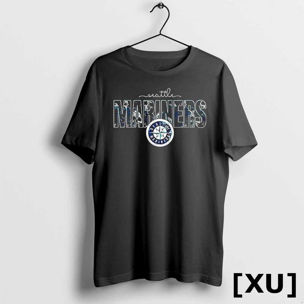 Seattle Mariners Skulls Floral Graphic Baseball Tshirts Sweater
