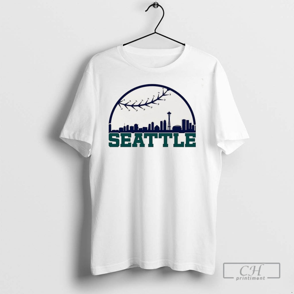 Seattle Mariners Baseball Skyline T Shirts