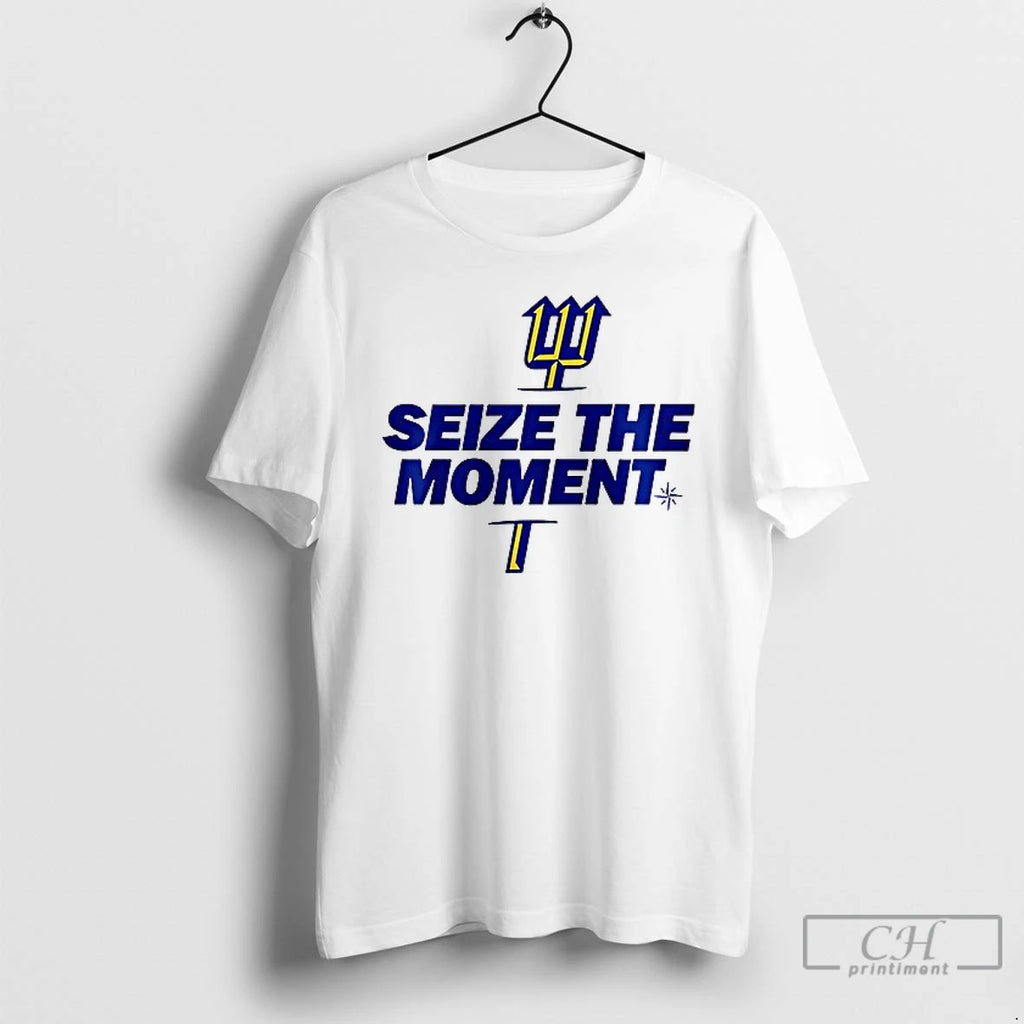 Seattle Mariners Seize The Moment Logo Parody T Shirts