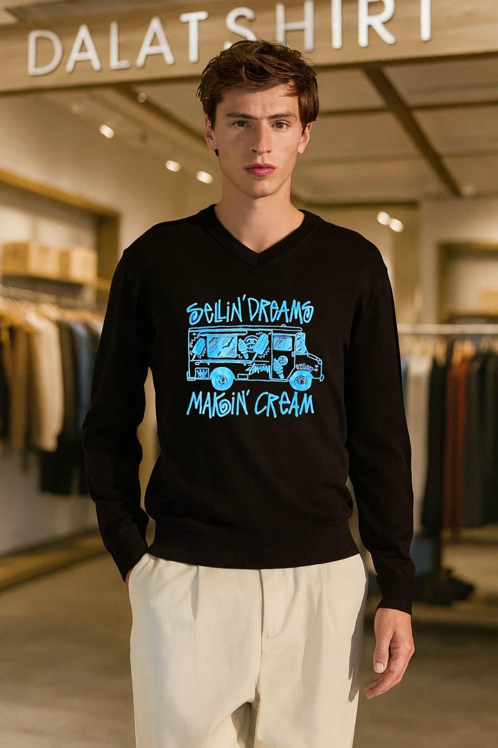 Sellin’ Dreams Makin’ Cream Ice Cream Truck Stussy shirt