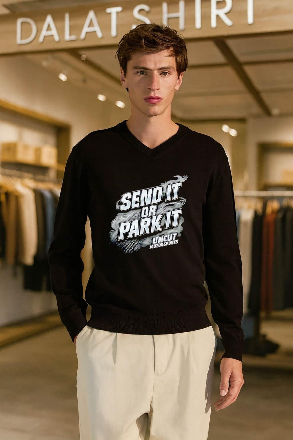 Send It Or Park It Uncut Motorsports smoke shirt