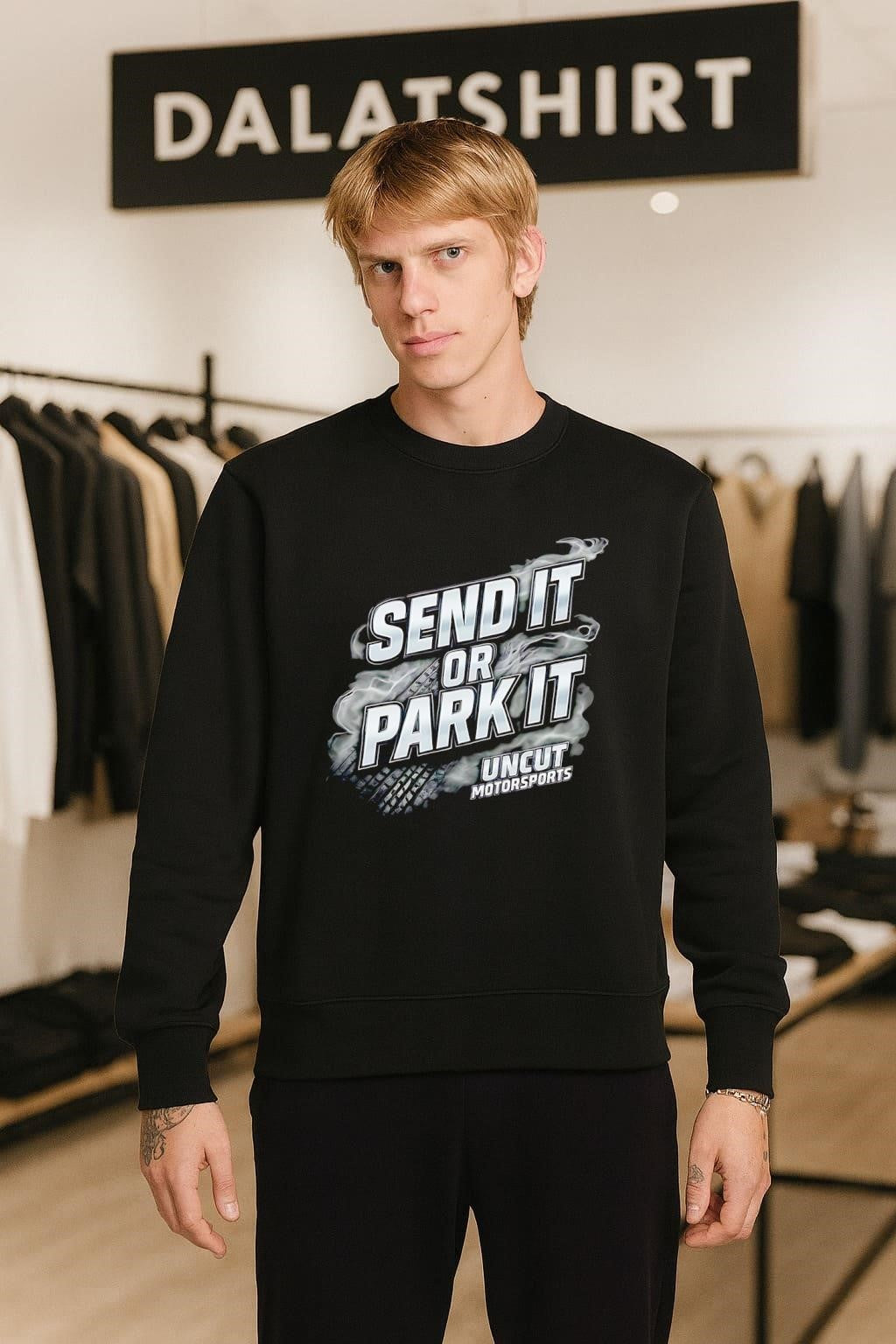 Send It Or Park It Uncut Motorsports smoke shirt