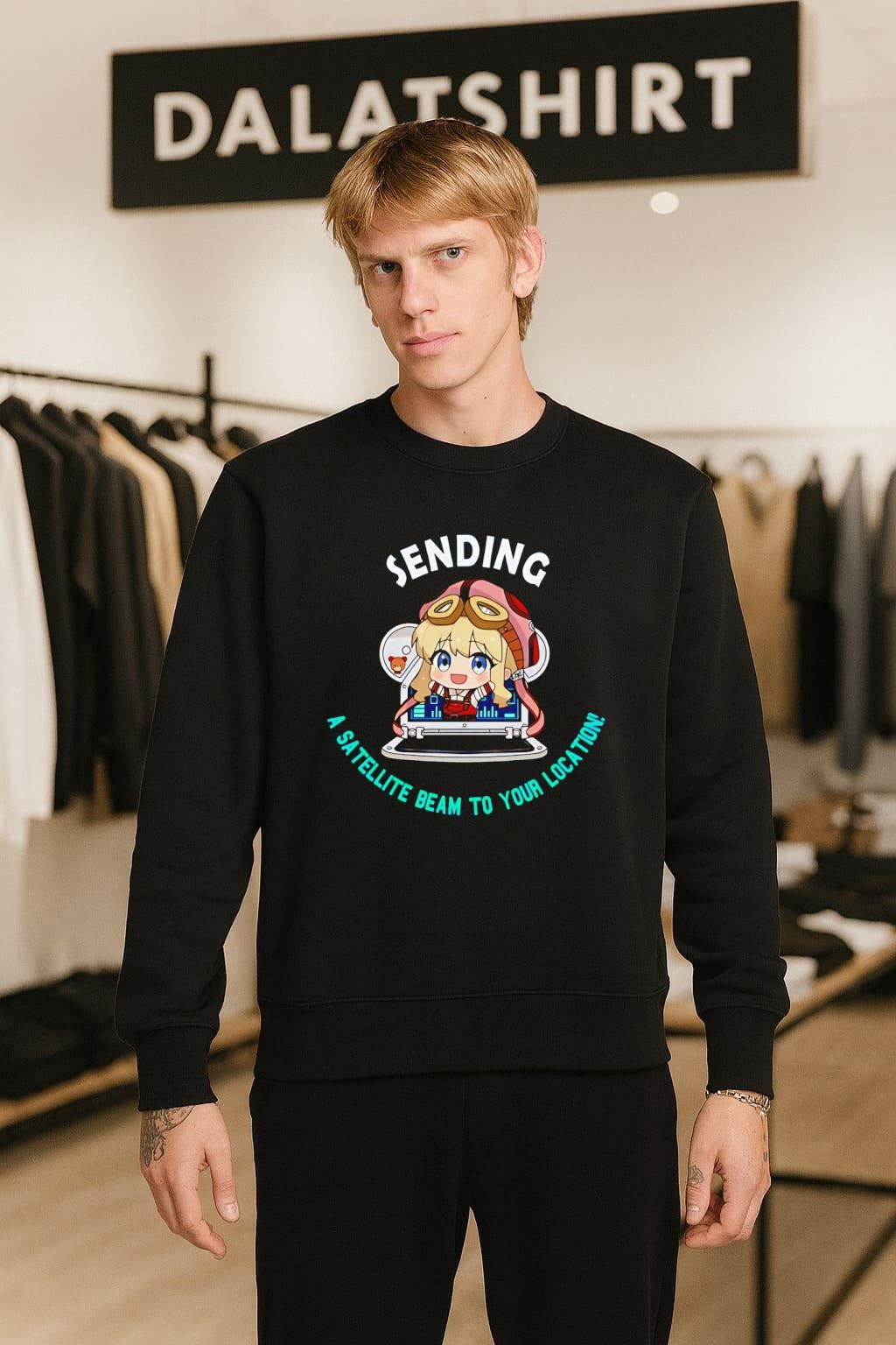 Sending A Satellite Beam To Your Location Cute Anime shirt
