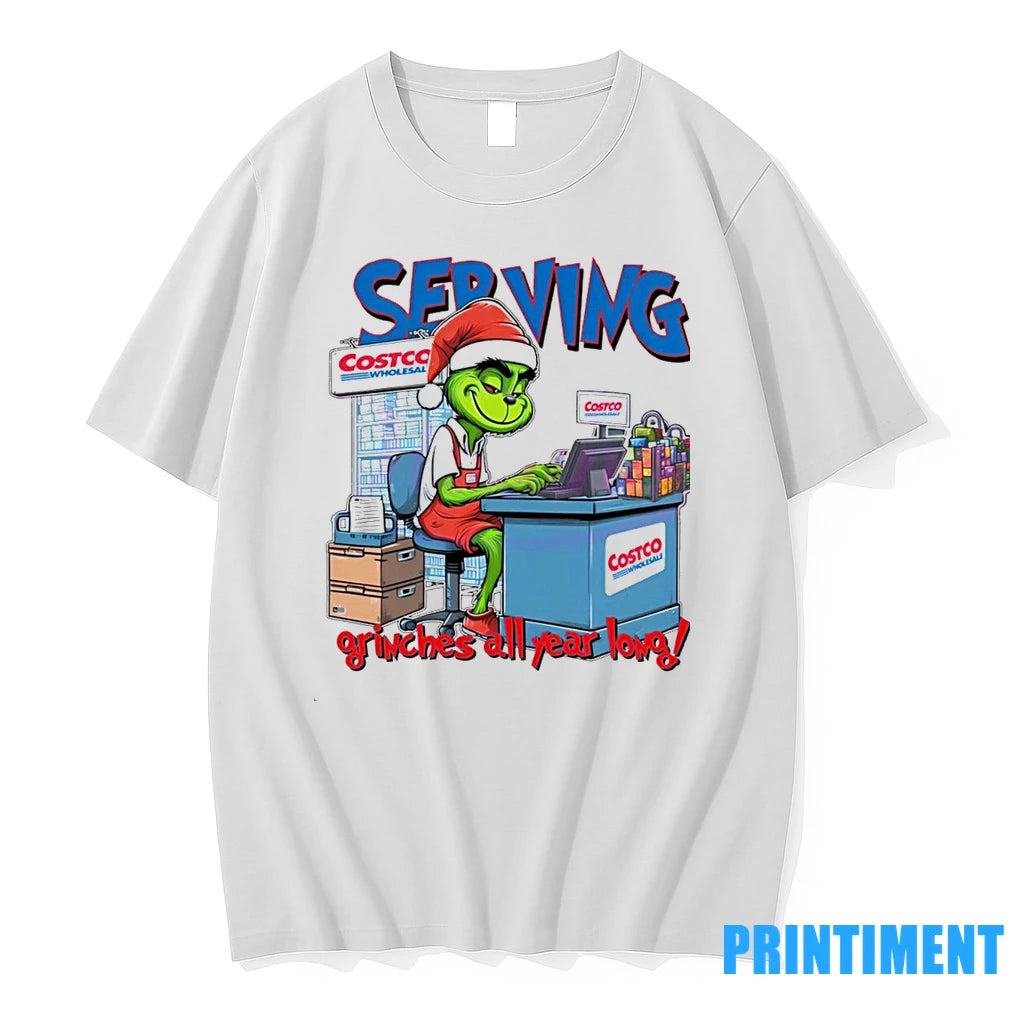 Serving Grinches All Year Long Christmas Grinch Tshirts Sweater
