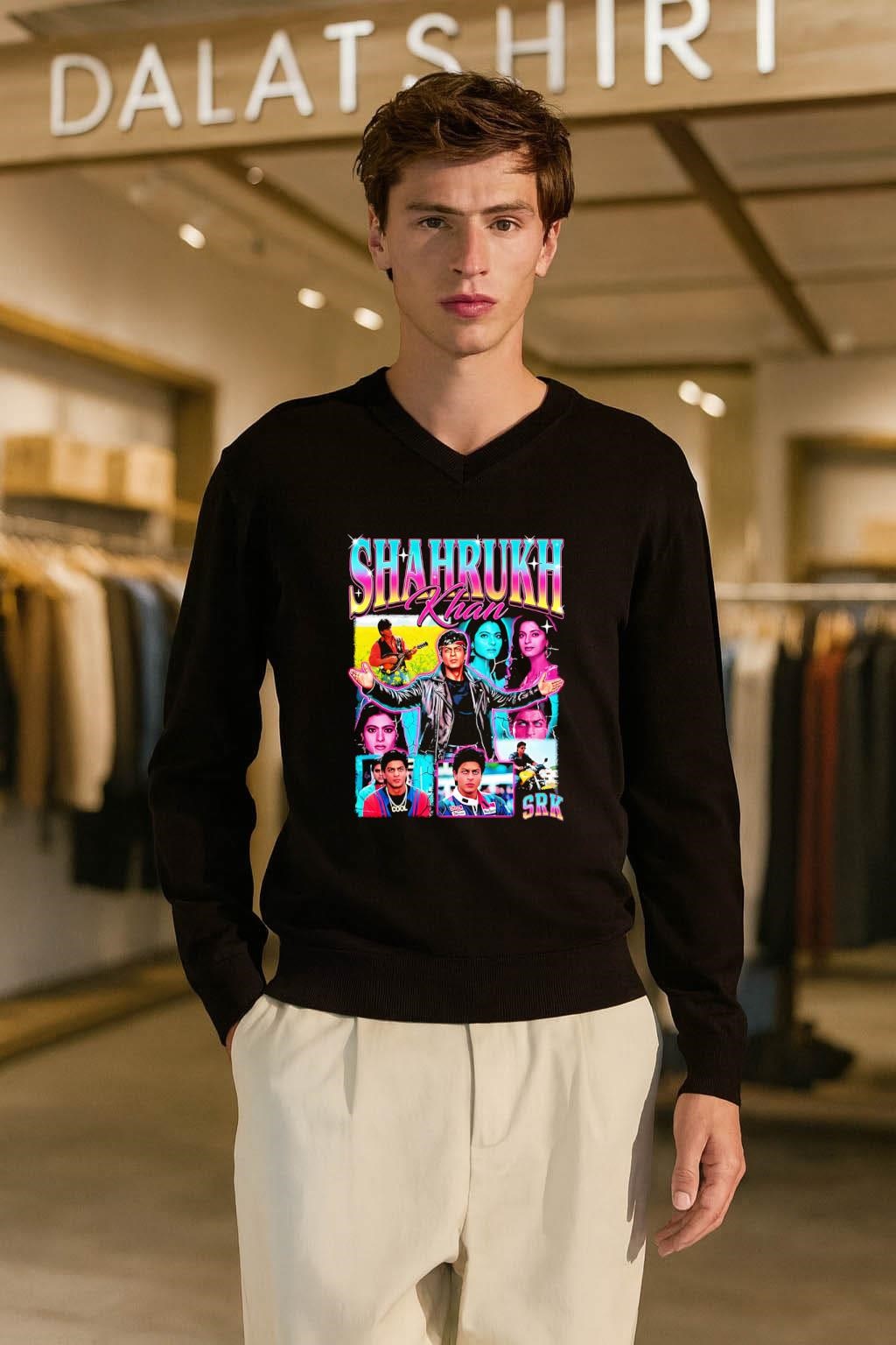 Shah Rukh Khan Khan SRK Cool Kajol Juhi Chawla Guitar Motorcycle shirt